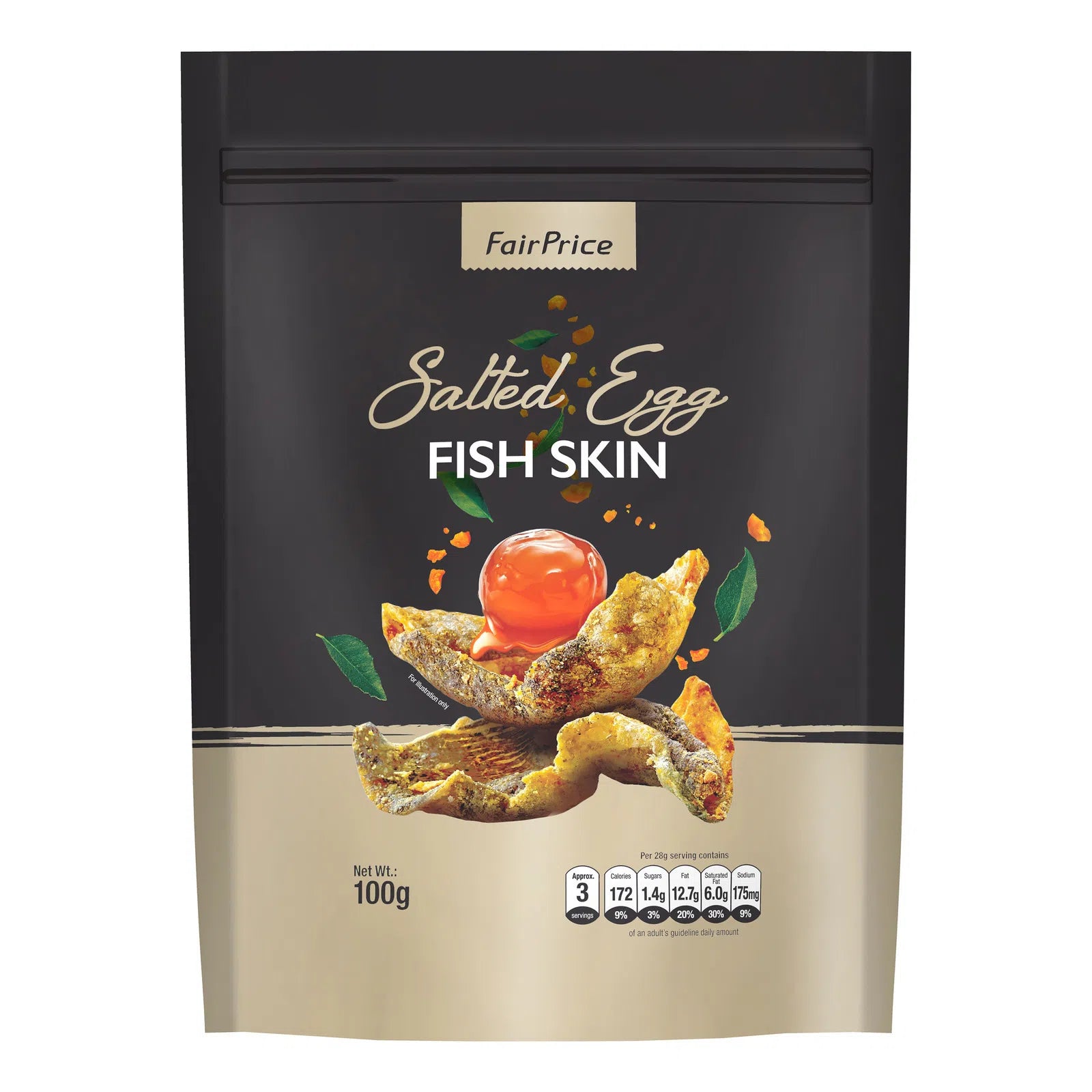 Fairprice Salted Egg Fish Skin 100gr
