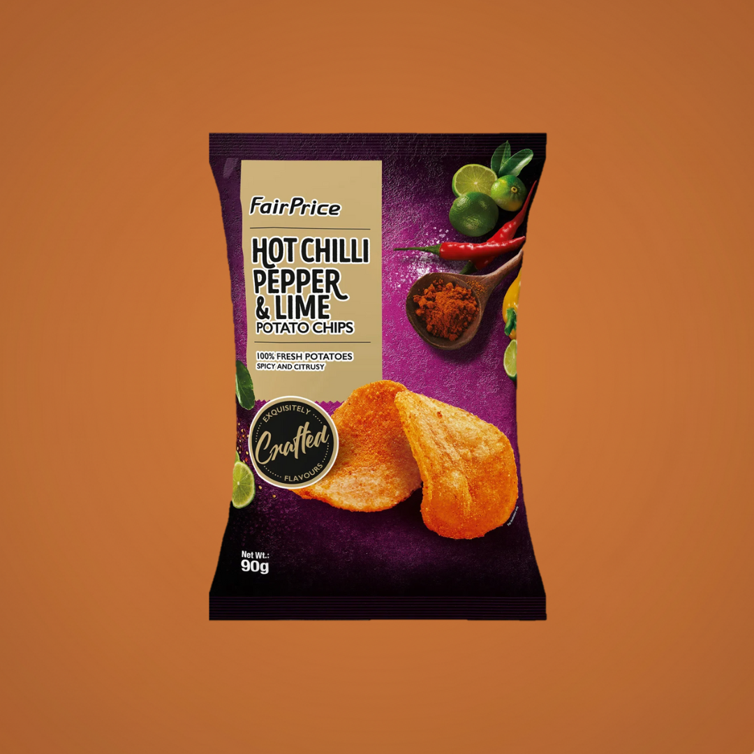 FairPrice Potato Chips Hot Chilli Pepper & Lime 90g