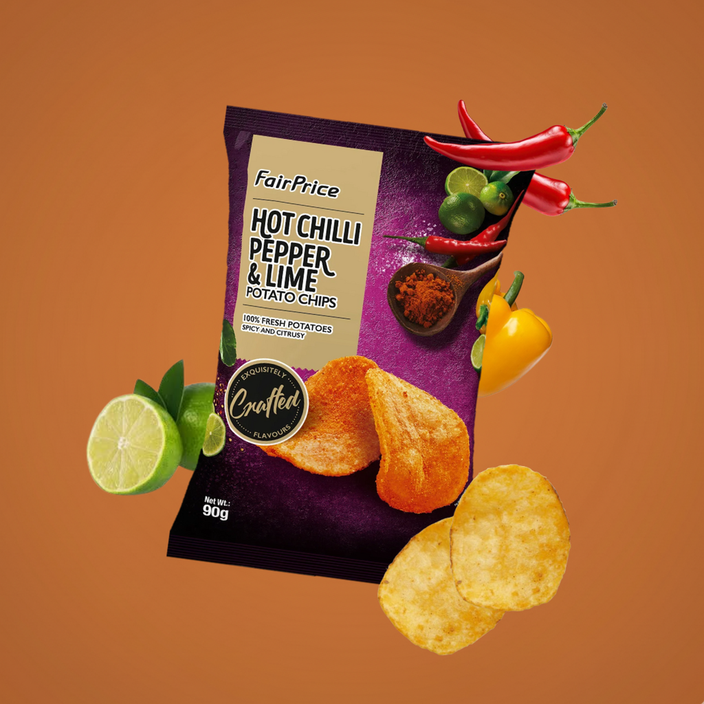 FairPrice Potato Chips Hot Chilli Pepper & Lime 90g