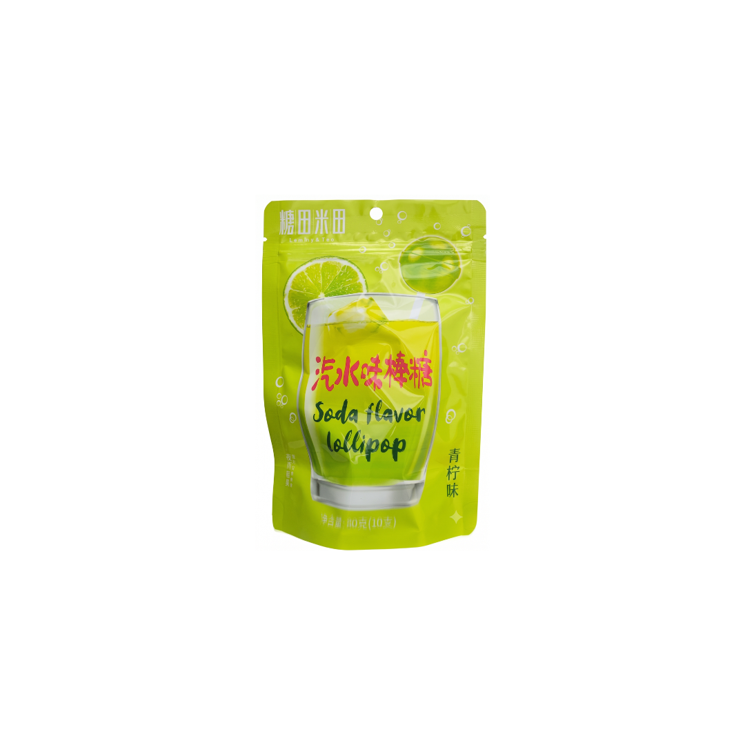 Tommy & tim soda lolipop candy lemon 80gr