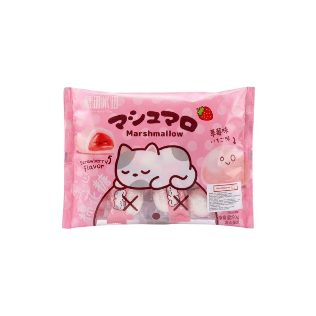 Tommy & Tim Marshmallow Strawberry 90gr - Non Halal