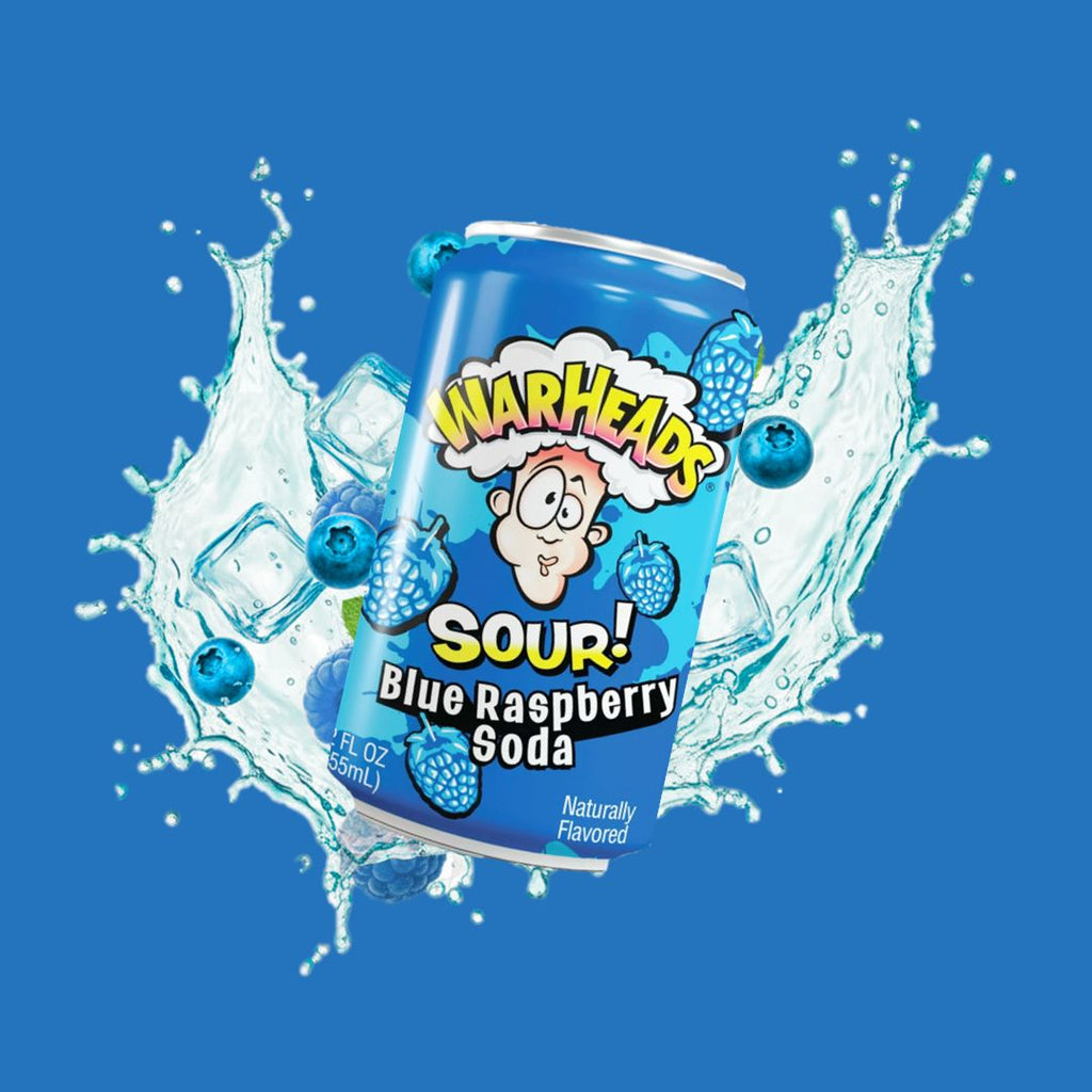 Warheads Soda Blue Raspberry 12 Oz