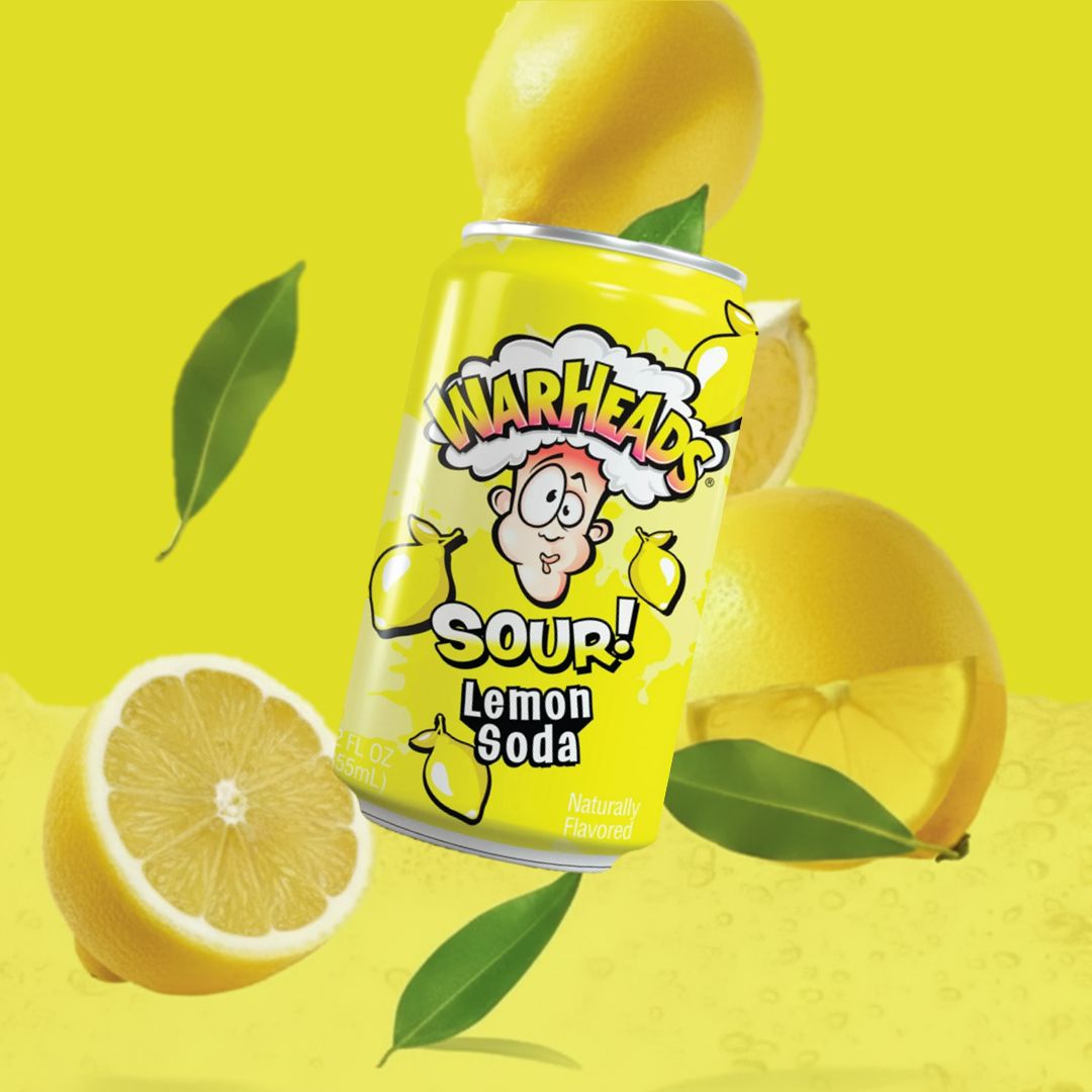 Warheads Soda Sour Lemon 12 fl oz