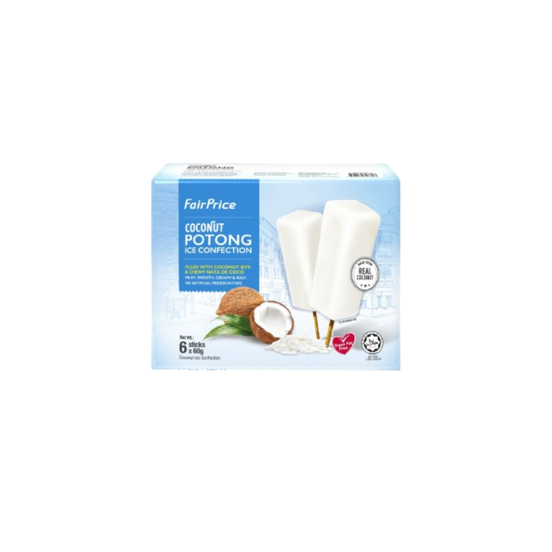 FairPrice Ice Potong Coconut 360gr Isi 6pcs