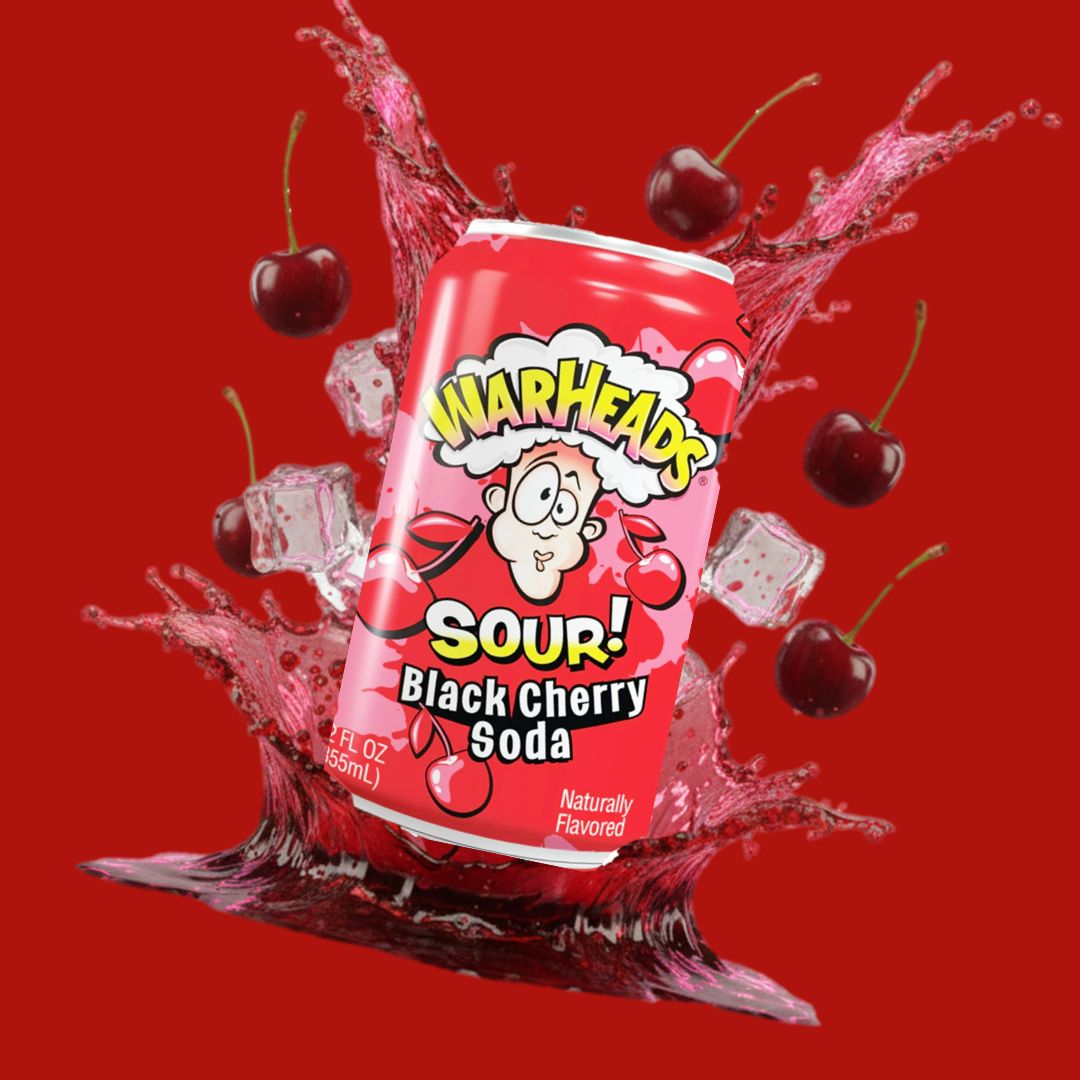 Warheads Soda Black Cherry 12 Oz