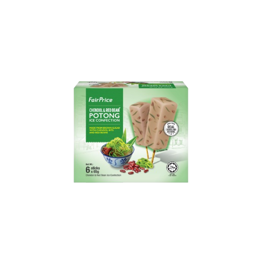 FairPrice Ice Potong Chendol & Red Bean 360gr Isi 6pcs
