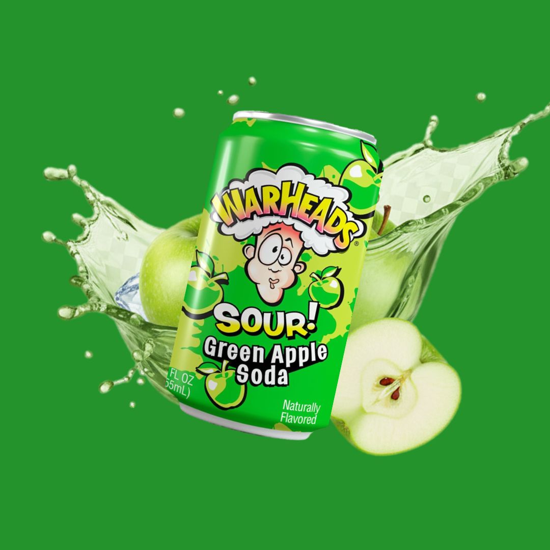 Warheads Soda Green Apple 12 fl oz