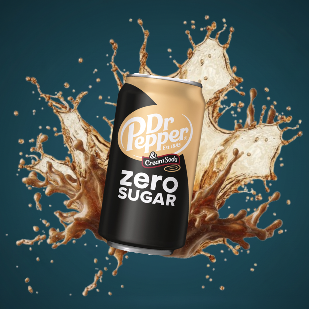 Dr Pepper Zero Sugar Cream Soda 12 fl oz