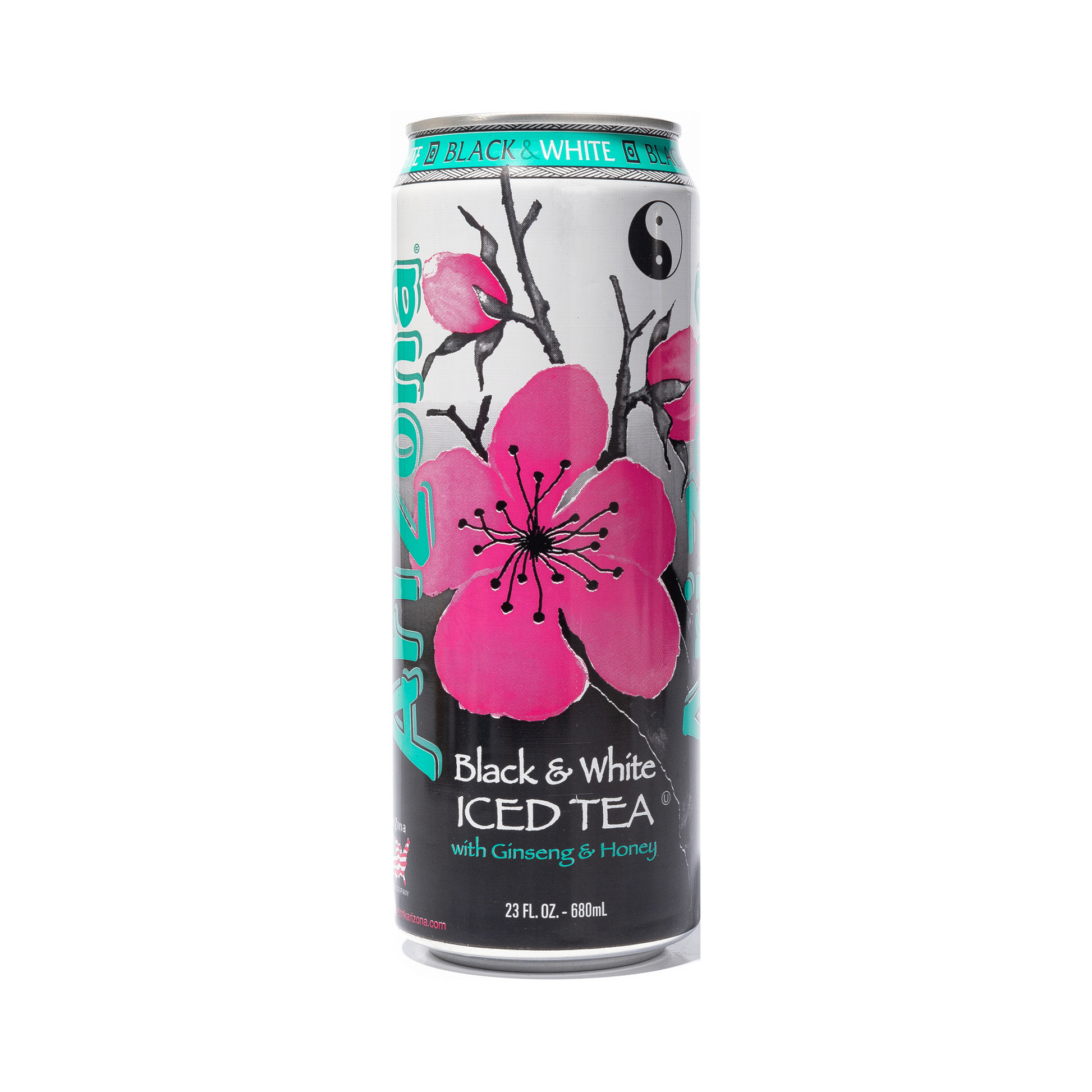 Arizona Black & White Iced Tea with Ginseng & Honey 23 fl oz