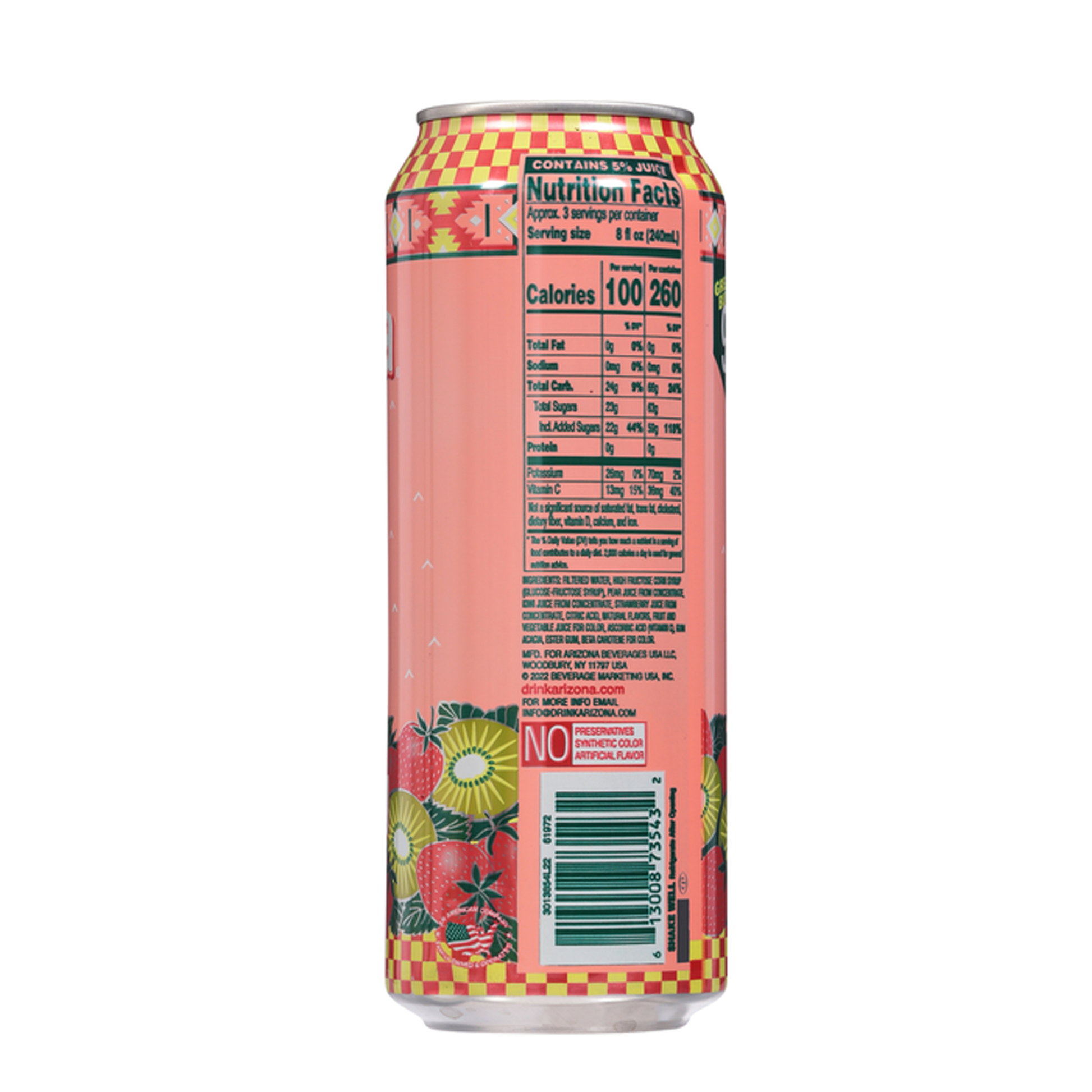 Arizona Kiwi Strawberry Fruit Juice 23 oz
