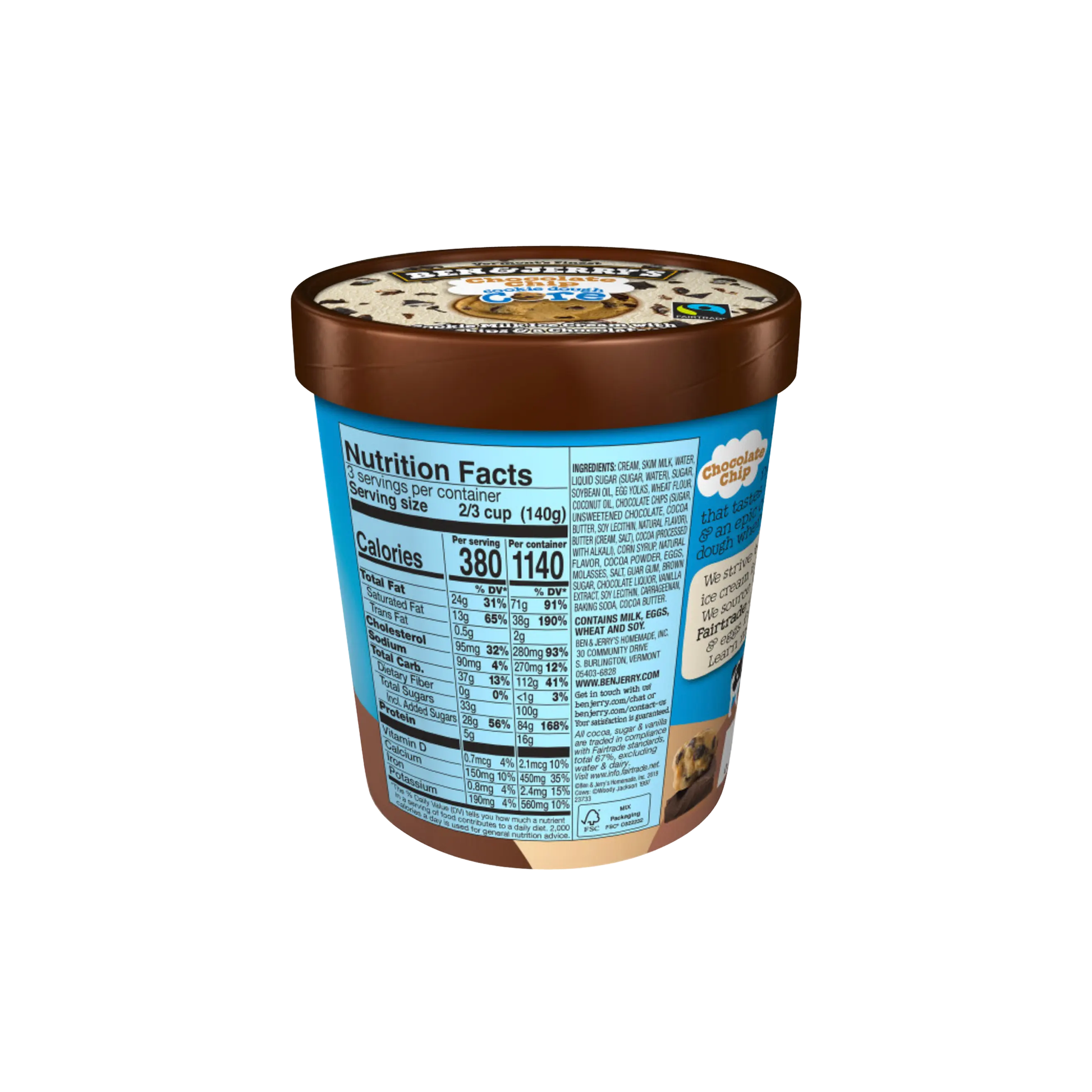 Ben & Jerry Chocolate Chip Cookie Dough 1 Pint