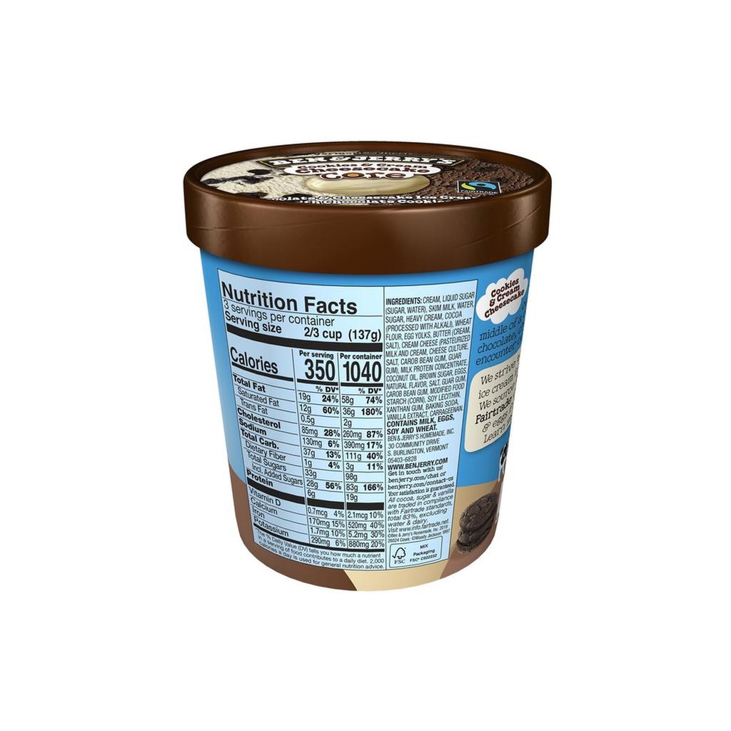 Ben & Jerry Boom Chocolatta Cookie Core 1 Pint / 473 ml