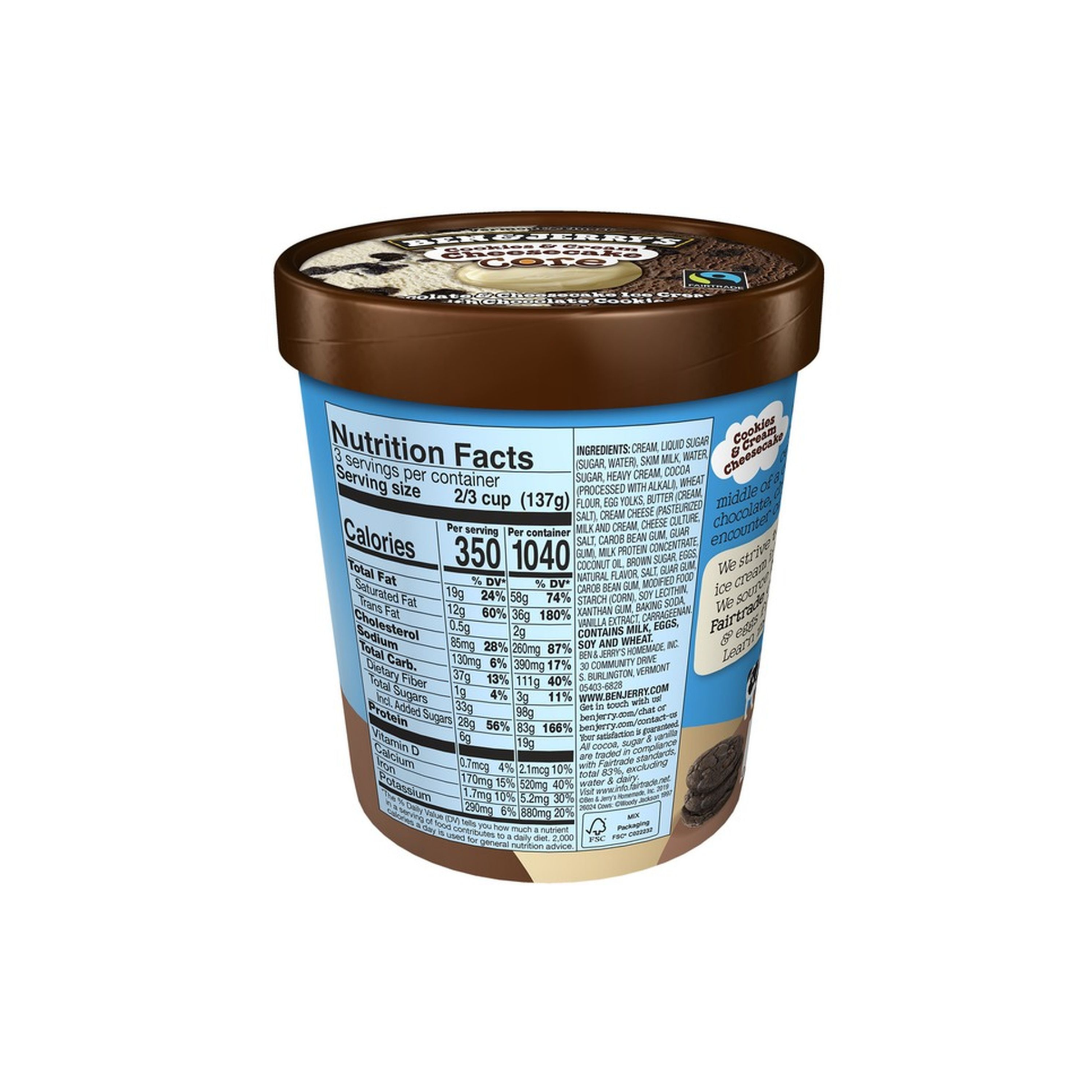Ben & Jerry Cookies & Cream Cheesecake