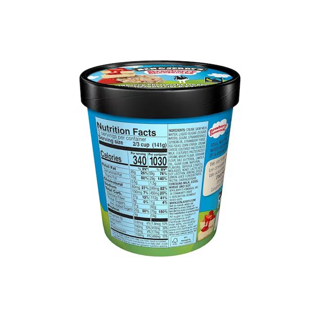 Ben & Jerry Strawberry Cheesecake 1 Pint / 473 ml