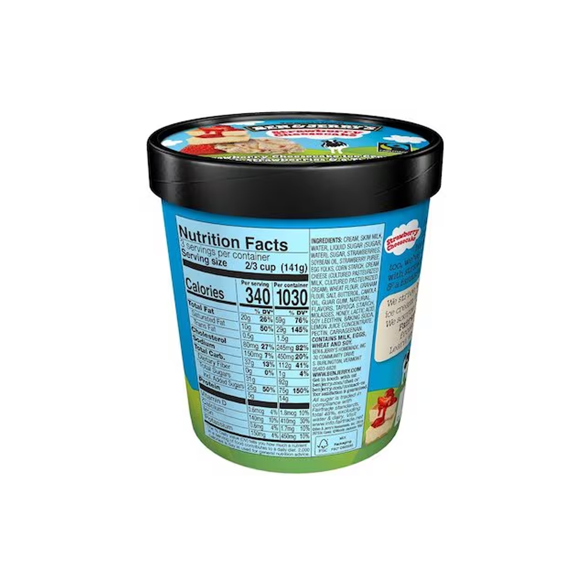 Ben & Jerry Strawberry Cheesecake 1 Pint / 473 ml