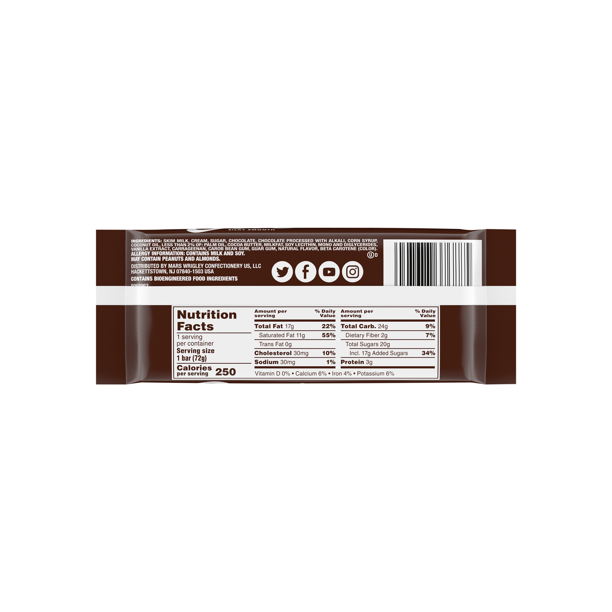 Mars Dove Vanilla Ice Cream with Dark Chocolate 2.89 fl oz