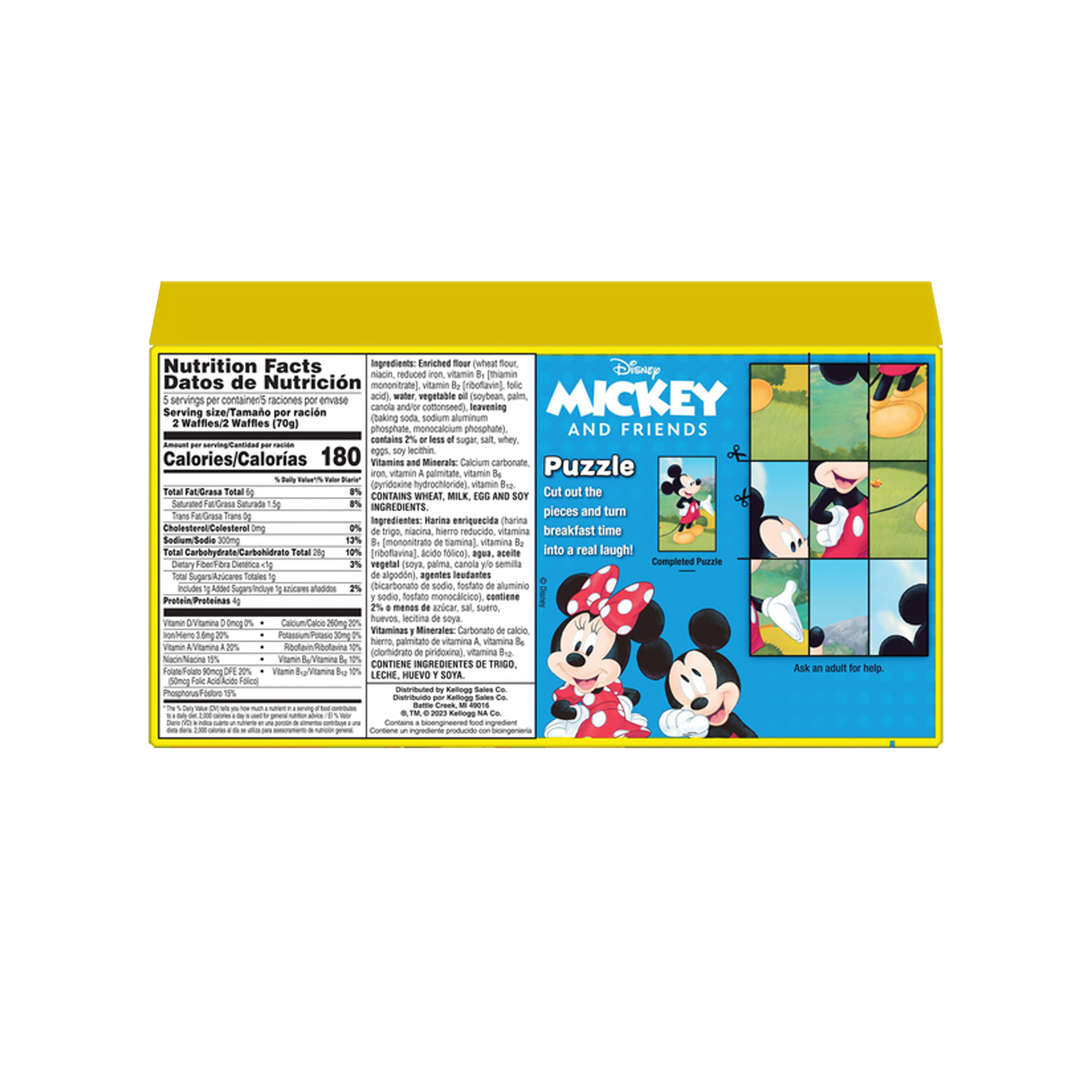 Kelloggs Eggo Waffles Mickey Mouse Homestyle 12.3 oz