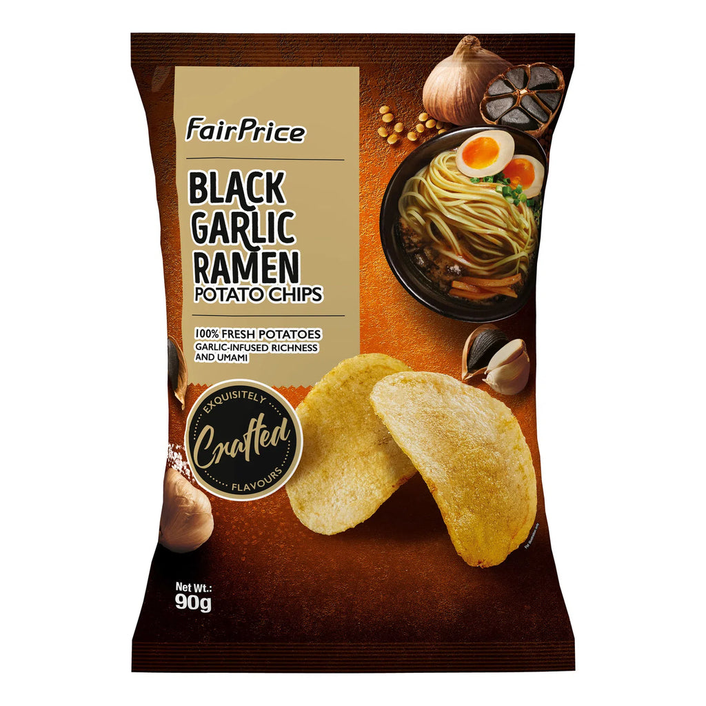 FairPrice Potato Chips Black Garlic Ramen 90g