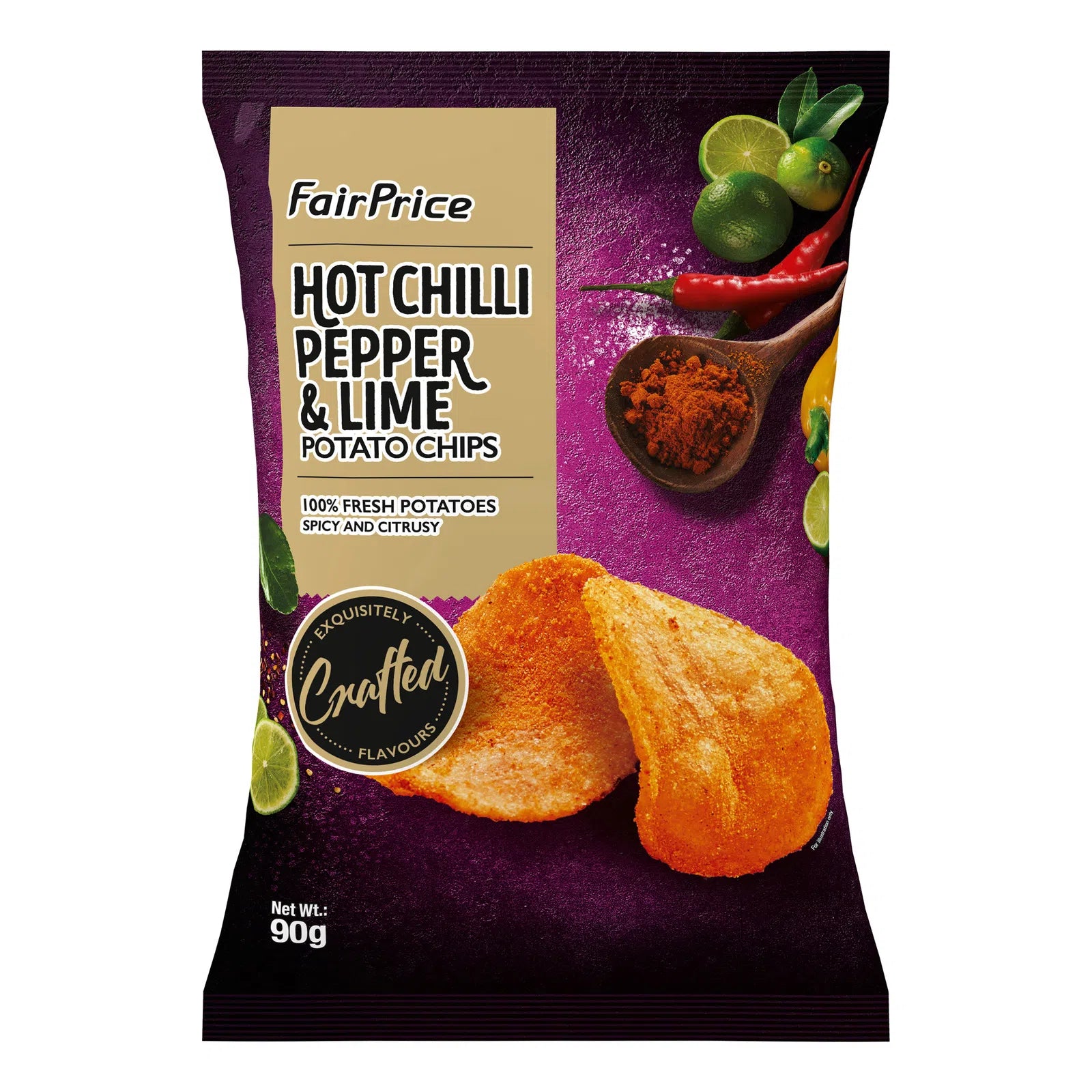 FairPrice Potato Chips Hot Chilli Pepper & Lime 90g