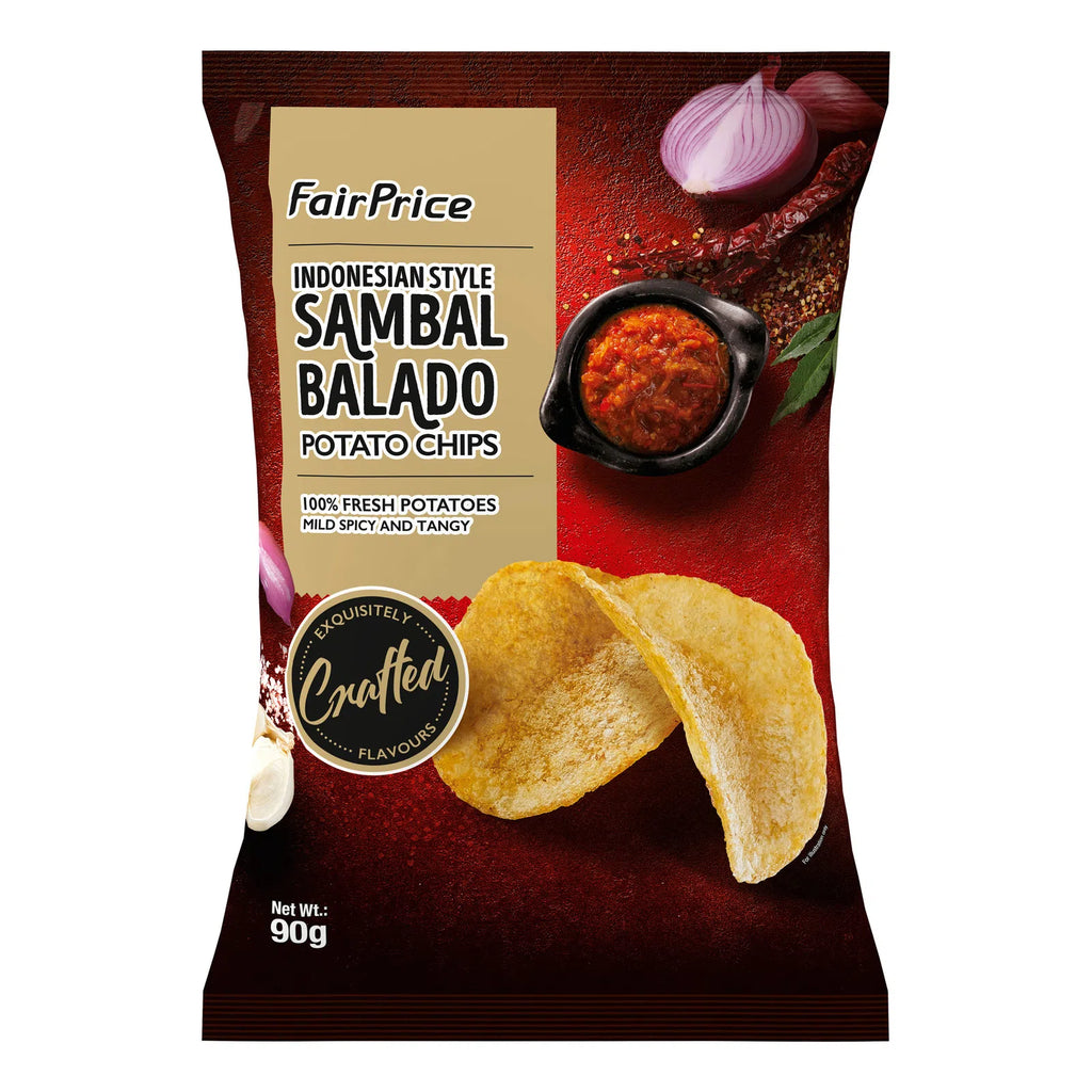 FairPrice Potato Chips Indonesian Style Sambal Balado 90g