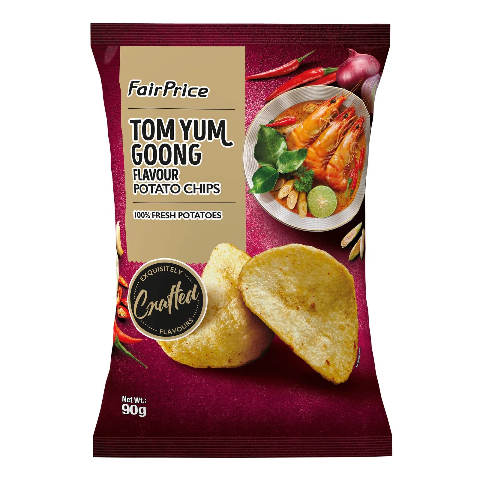 FairPrice Potato Chips Tom Yum Goong 90g
