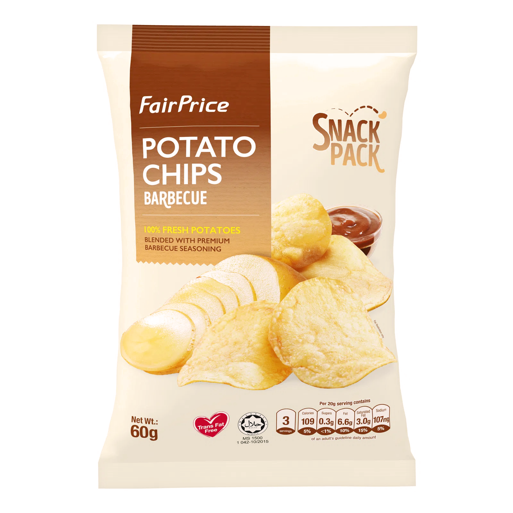 Fairprice Potato Chips Barbecue 60 g