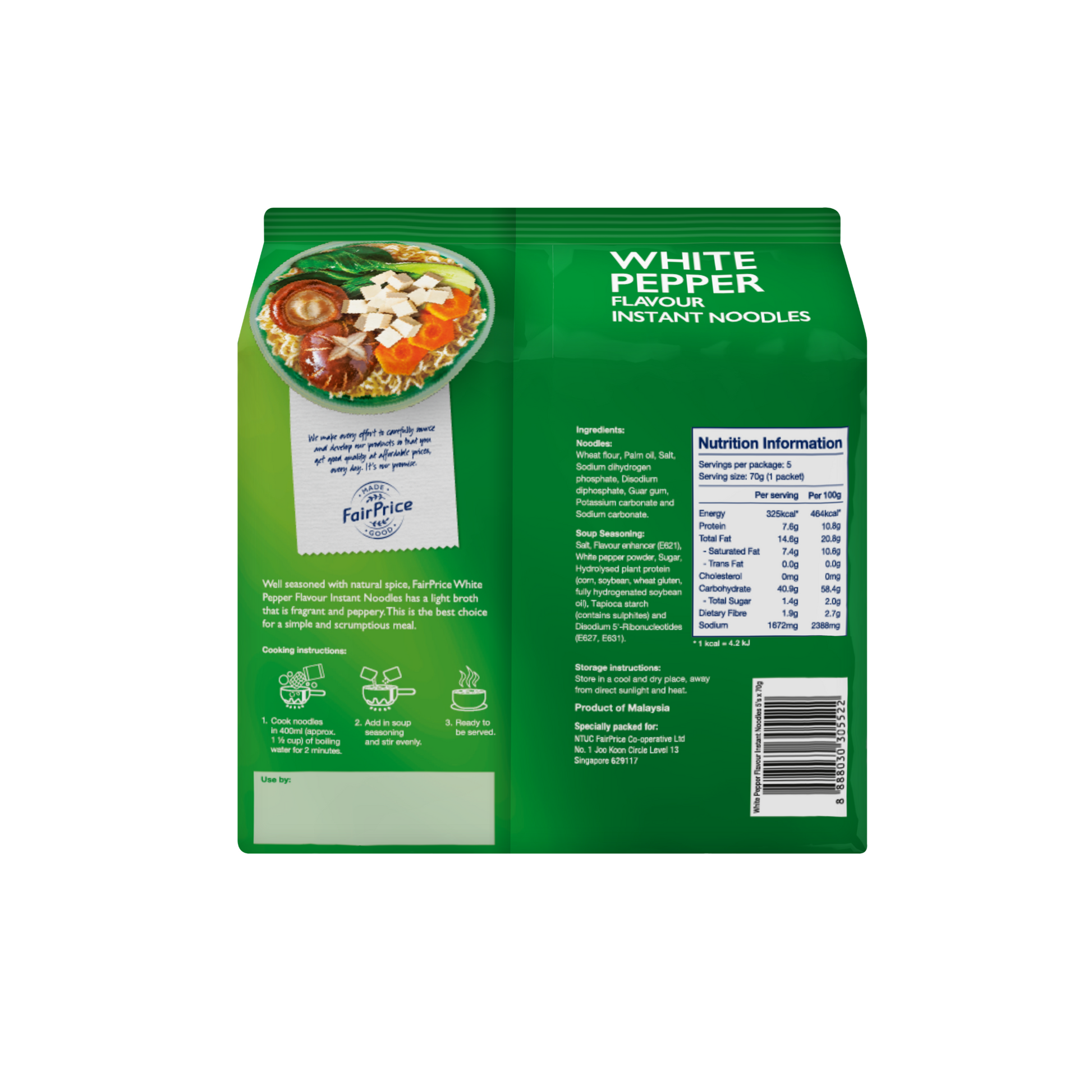 Fairprice Instant Noodles White Pepper Flavor