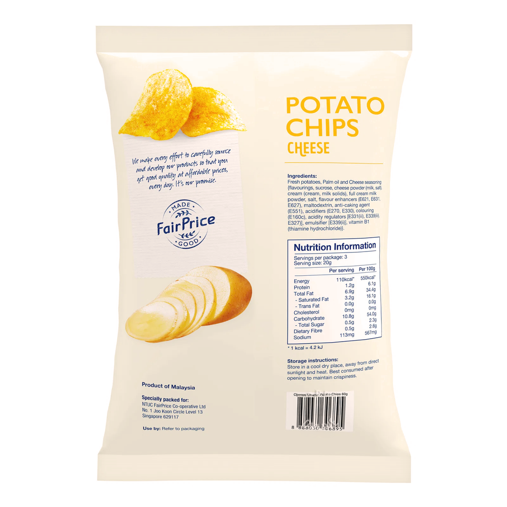 Fairprice Potato Chips Cheese 60 g