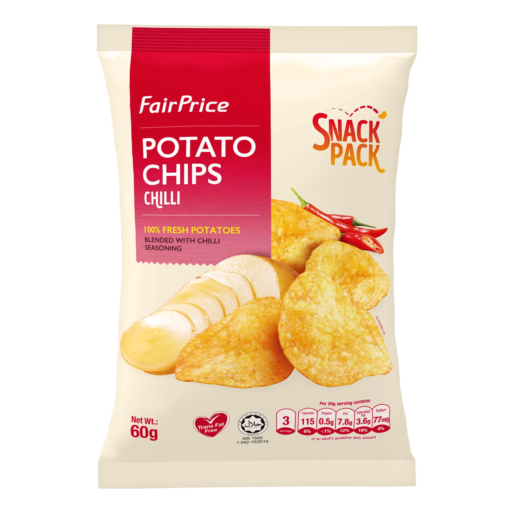 Fairprice Potato Chips Chili 60 g
