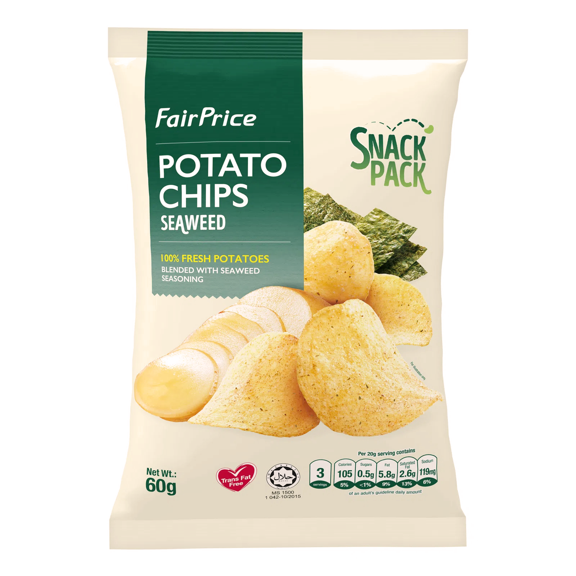 FairPrice Potato Chips Seaweed 60 g