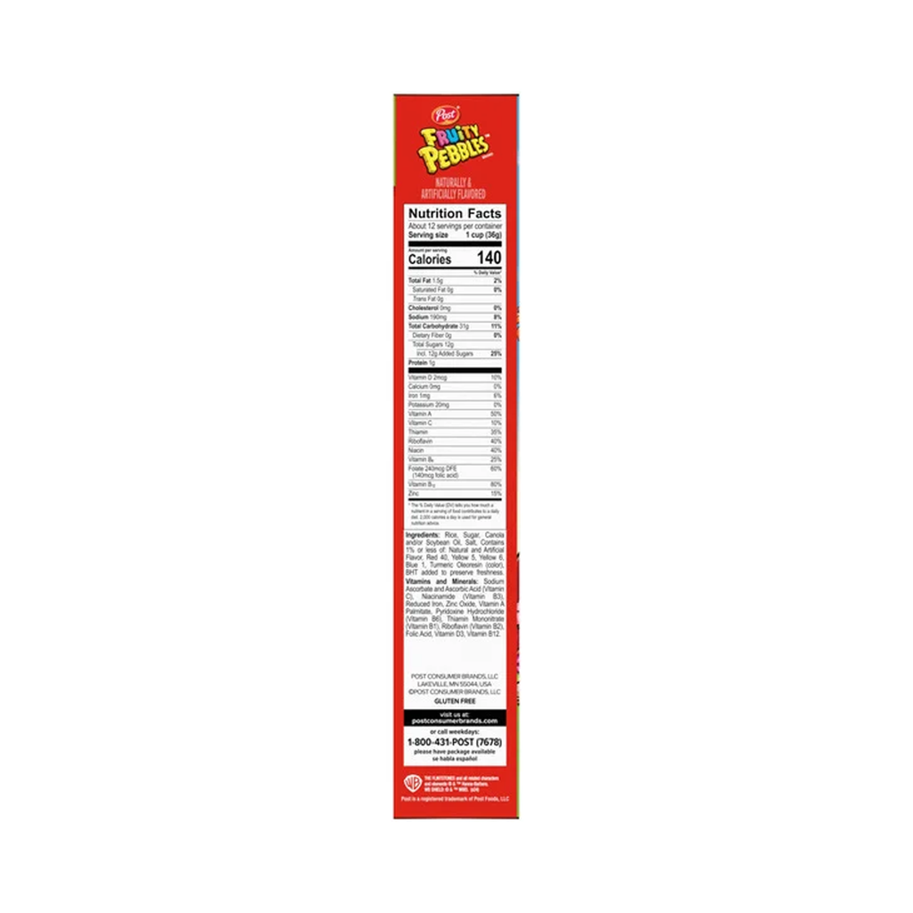 Post Fruity Pebble Cereal 15 oz