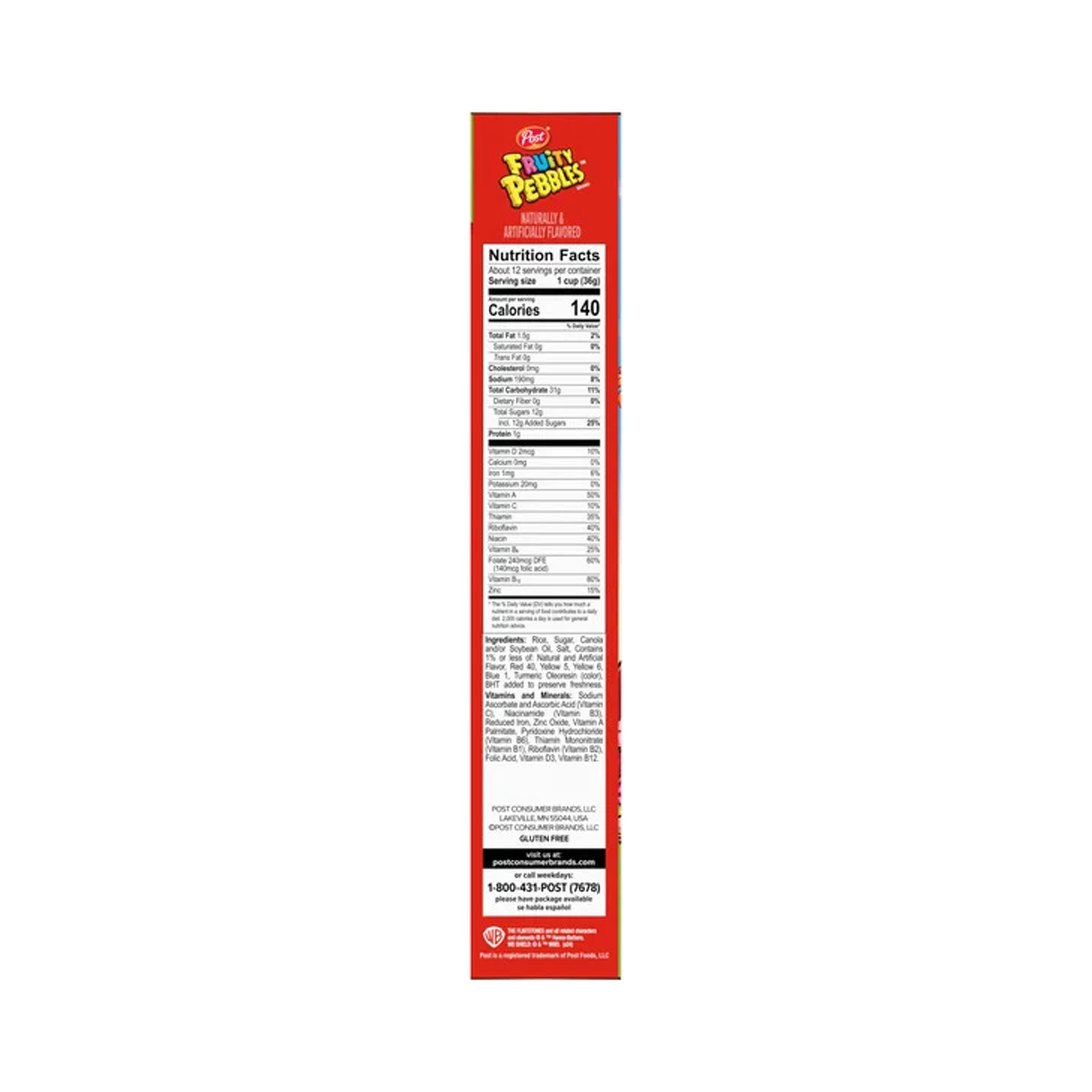 Post Fruity Pebble Cereal 15 oz