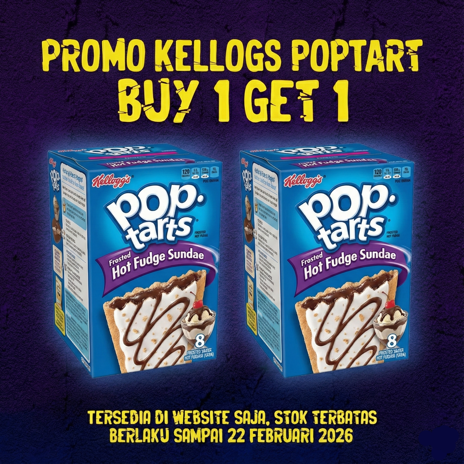 Kelloggs Pop Tarts Frosted Hot Fudge Sundae 8ct, 13.5 oz