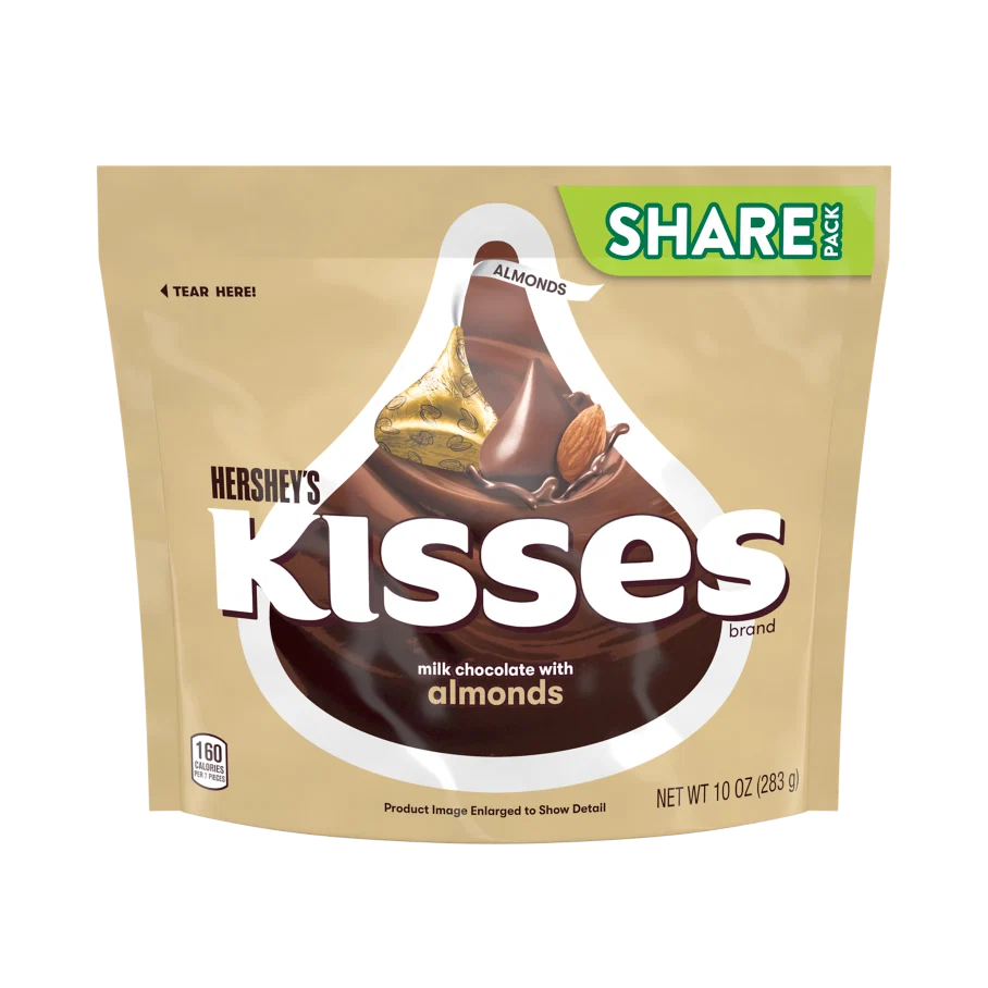Hersheys Kisses Milk Chocolate with Almond 10 Oz