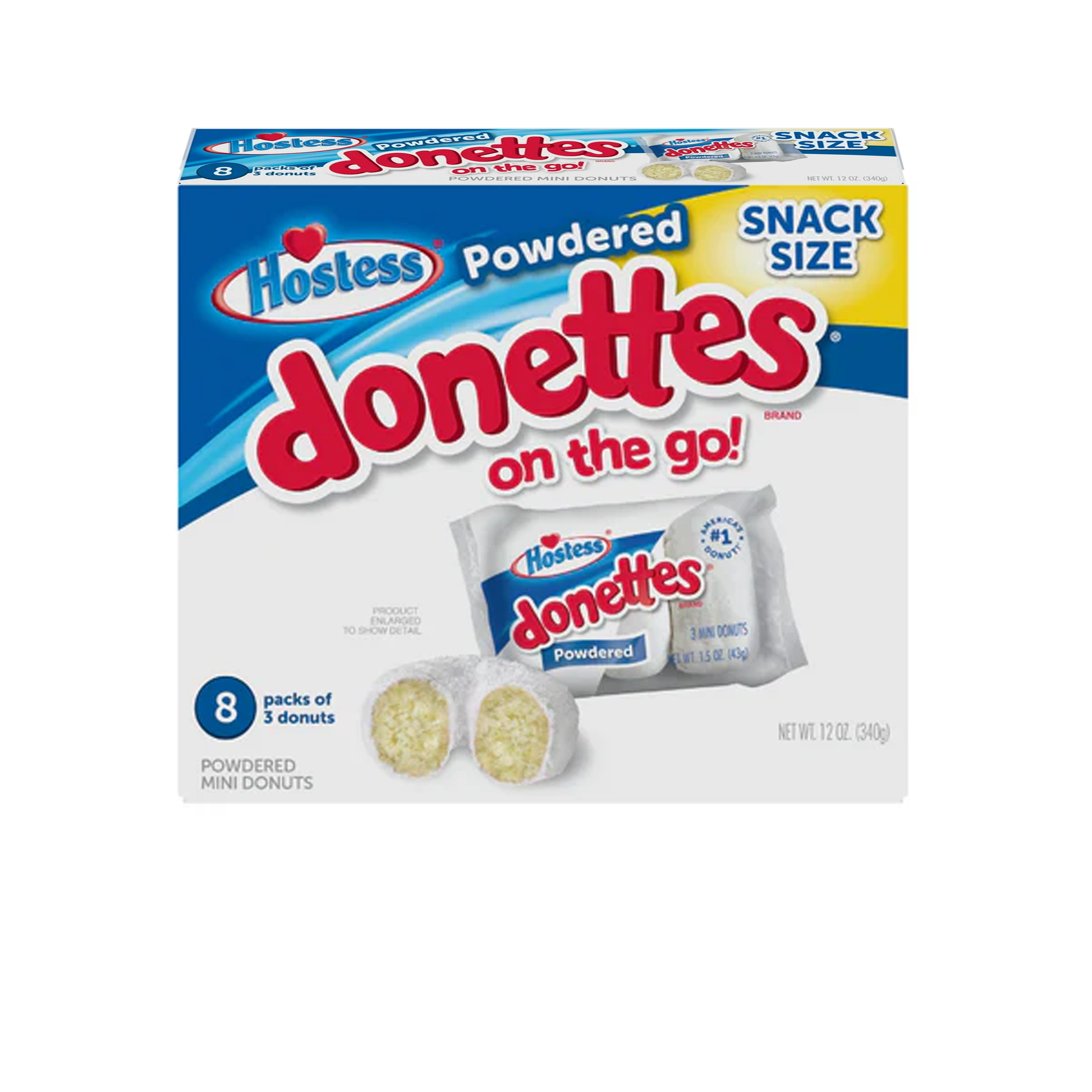 Hostess Donettes Powdered Sugar 12 oz