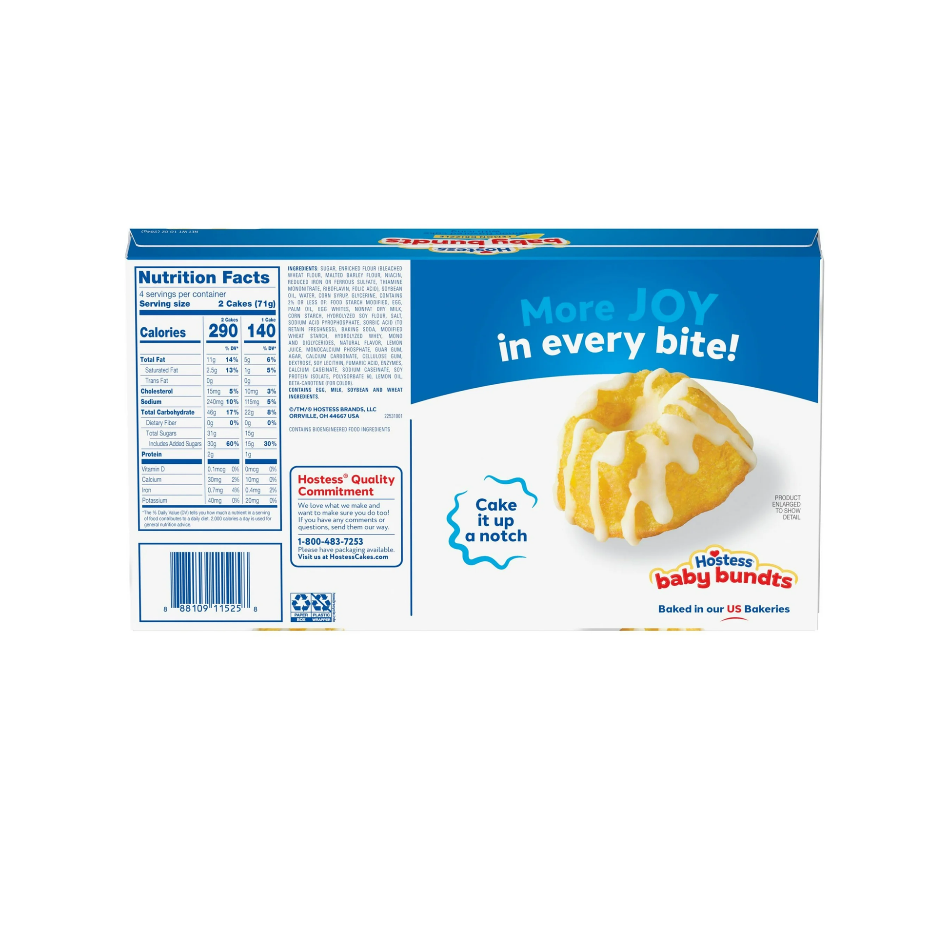 Hostess Baby Bundts Lemon Drizzle 10 oz
