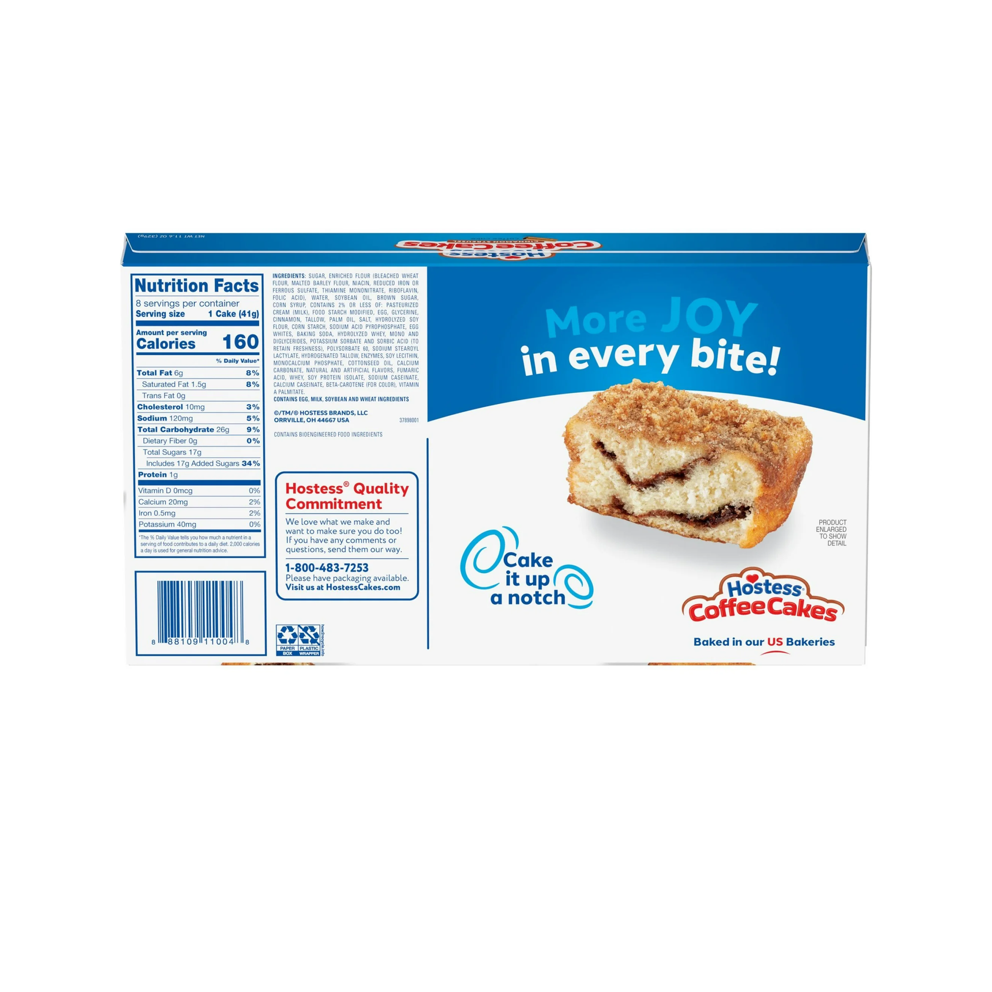 Hostess Coffee Cakes Cinnamon Streusel 11.6 oz