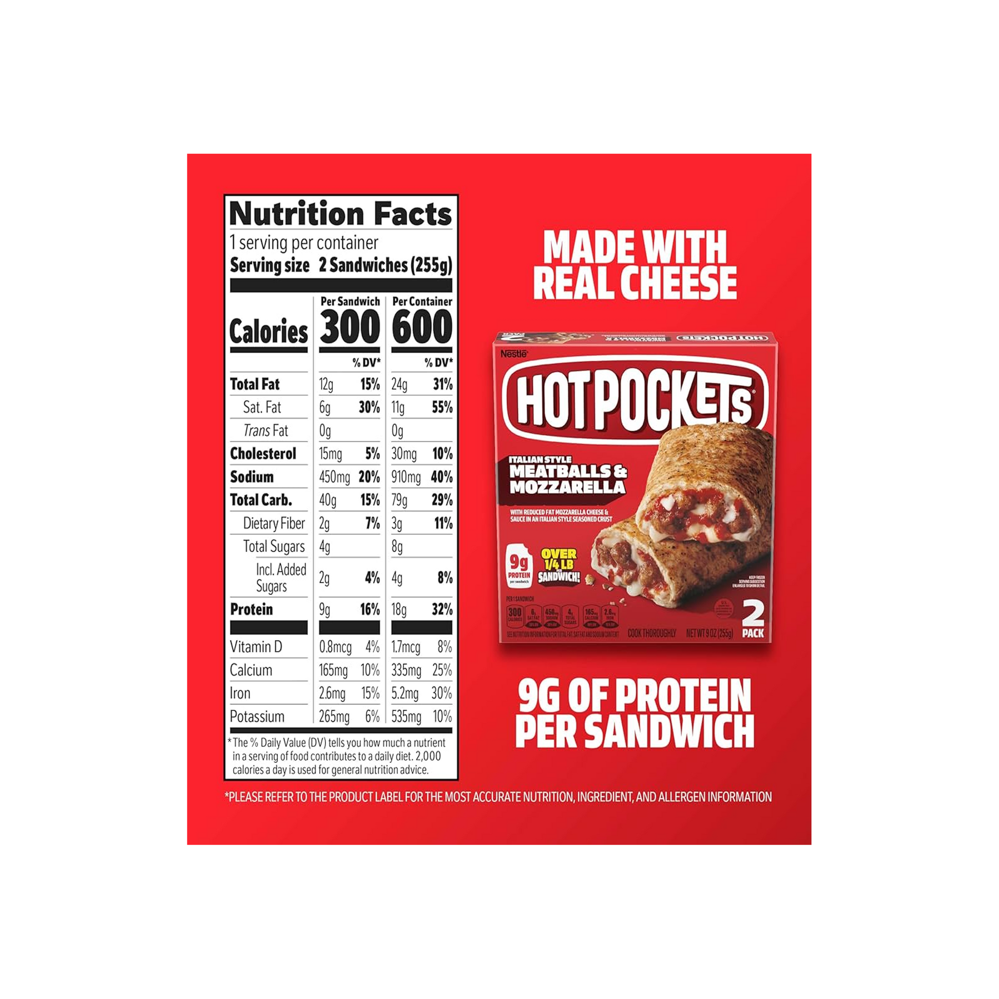 Hot Pockets Meatballs & Mozzarella 9 oz