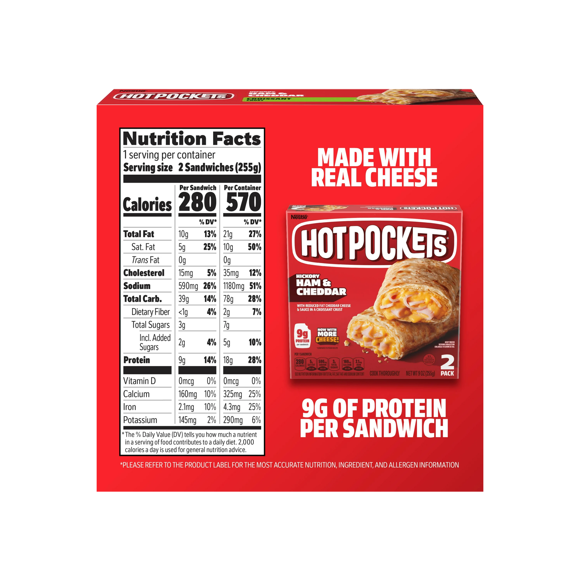Hot Pockets Croissant Ham & Cheese 9 oz