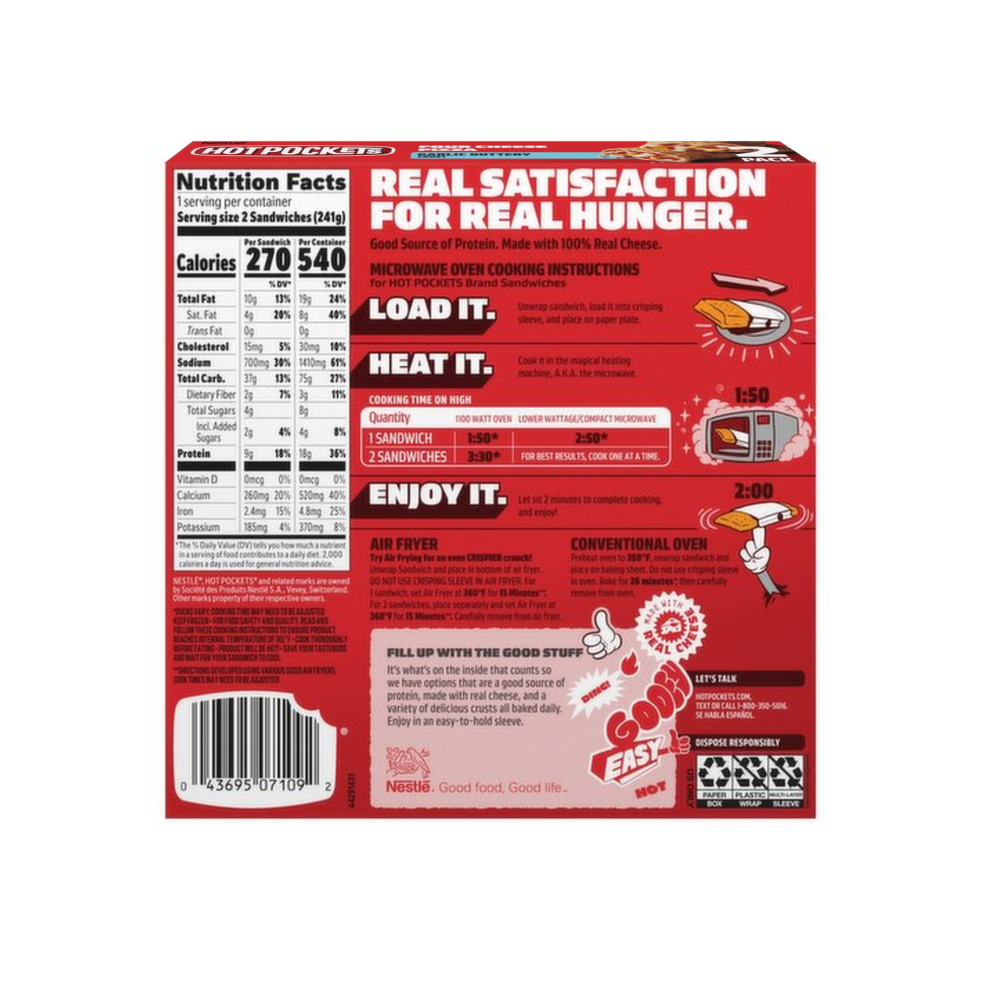 Hot Pockets Pizza Four Cheese 8.5 oz