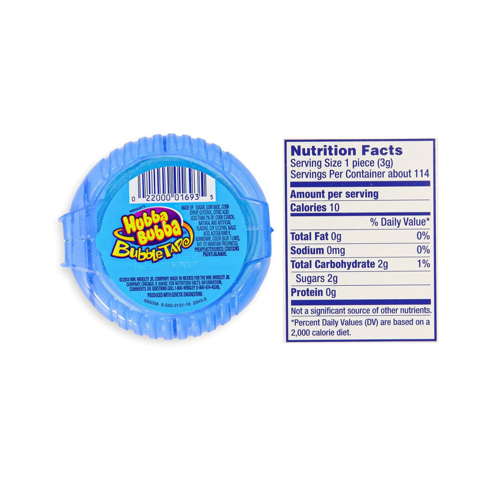 Hubba Bubba Gum Tape Sour Blueraspberry 2 Oz