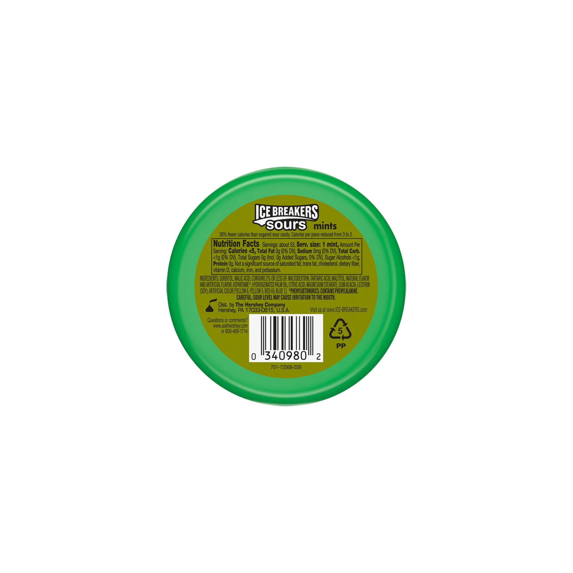 Ice Breakers Sours Green Apple, Tangerine & Watermelon 1.5 Oz