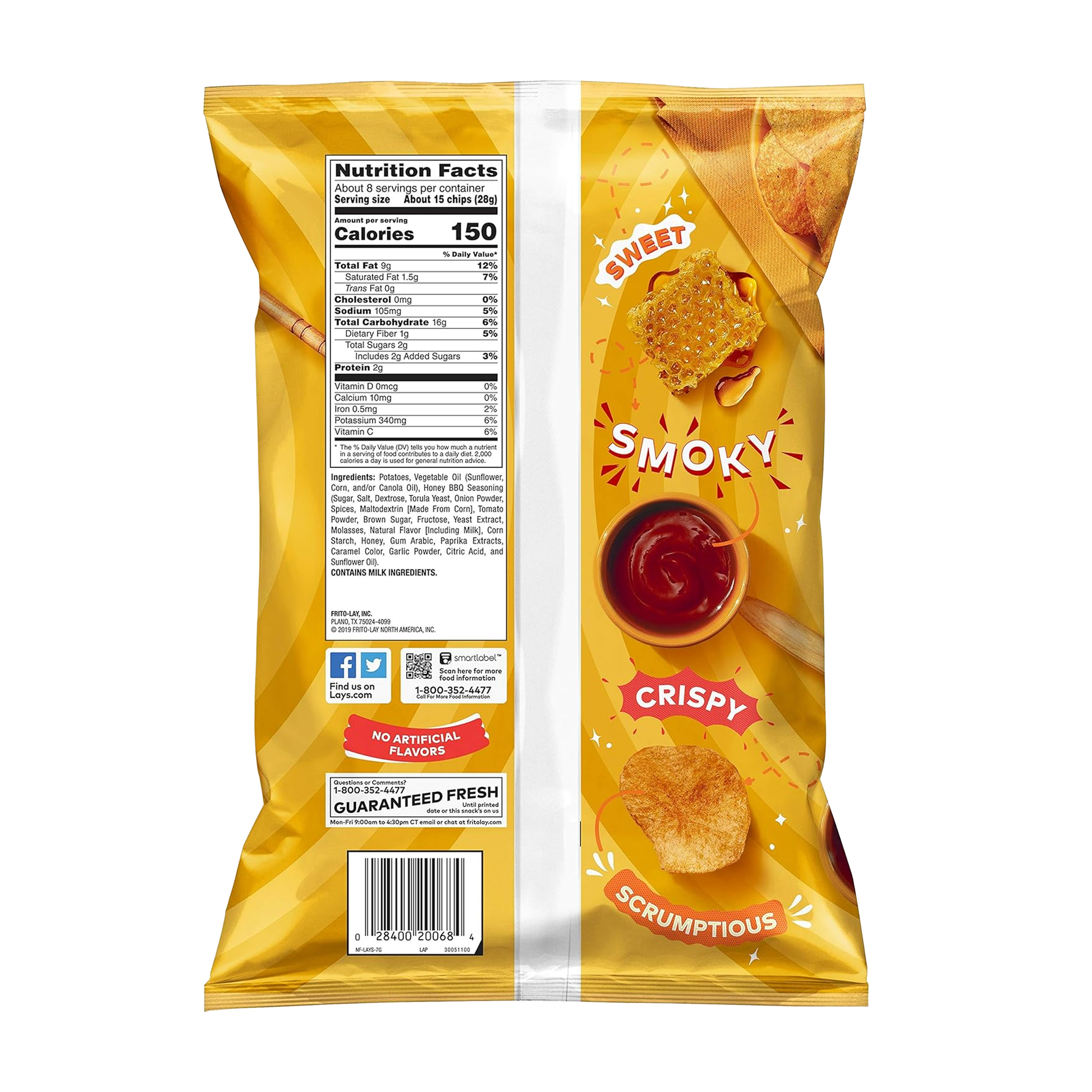 Lays Honey BBQ 6.5 oz