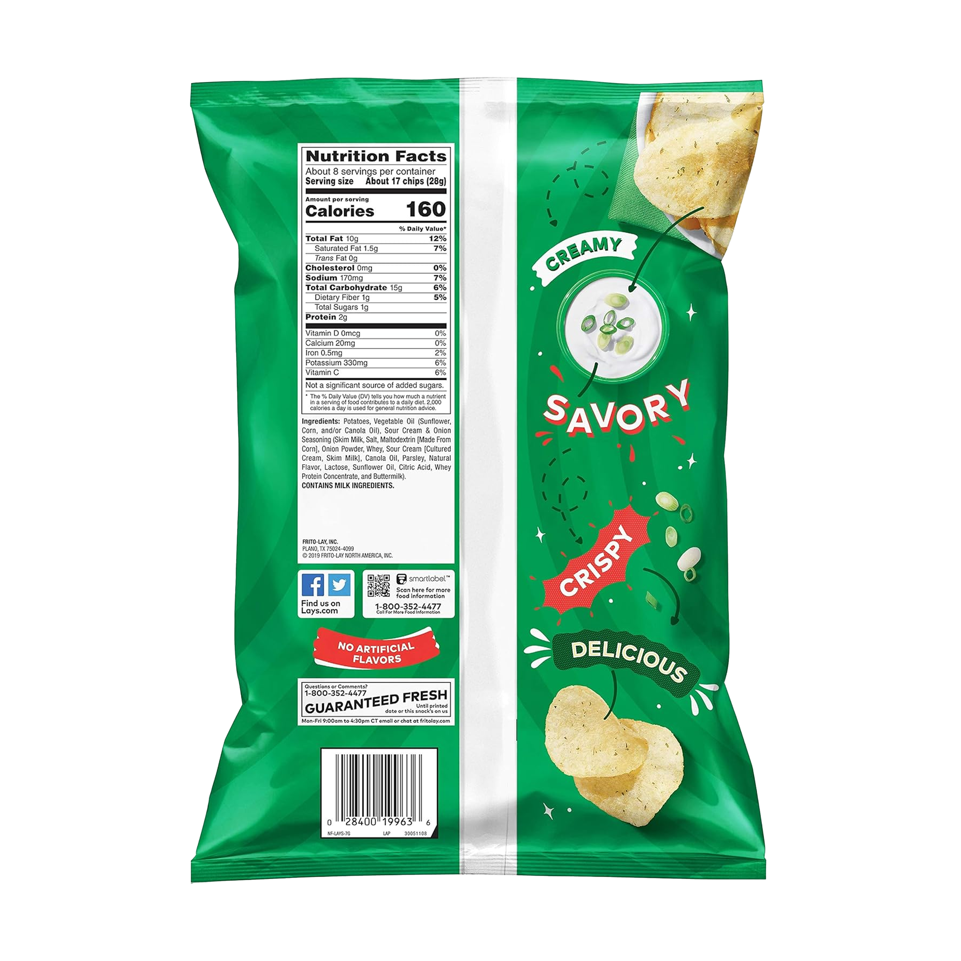 Lays Sour Cream Onion 6.5 oz