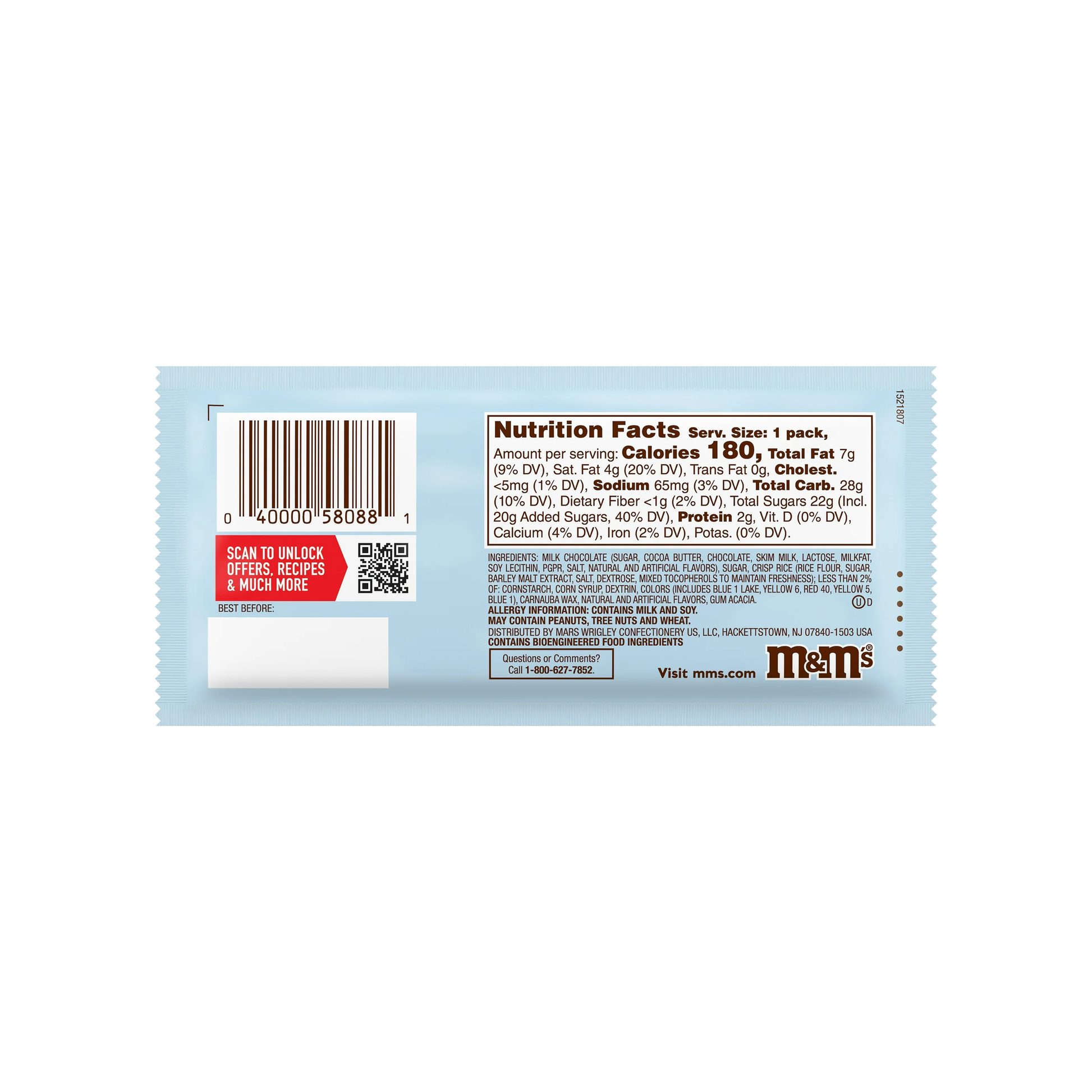 M&M Crunchy Cookie 1.35 oz