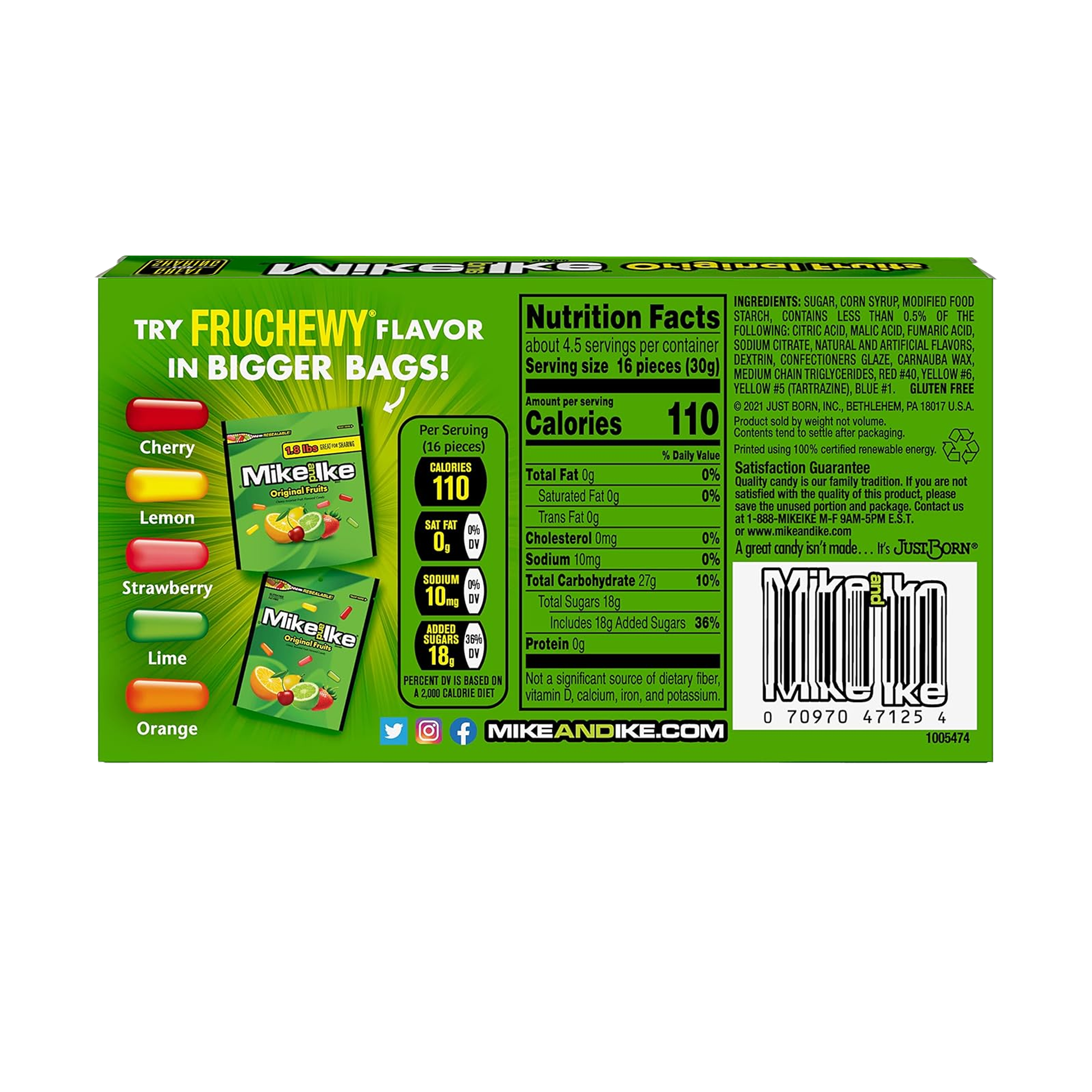 Mike and Ike Fruit Candy Original 5 oz