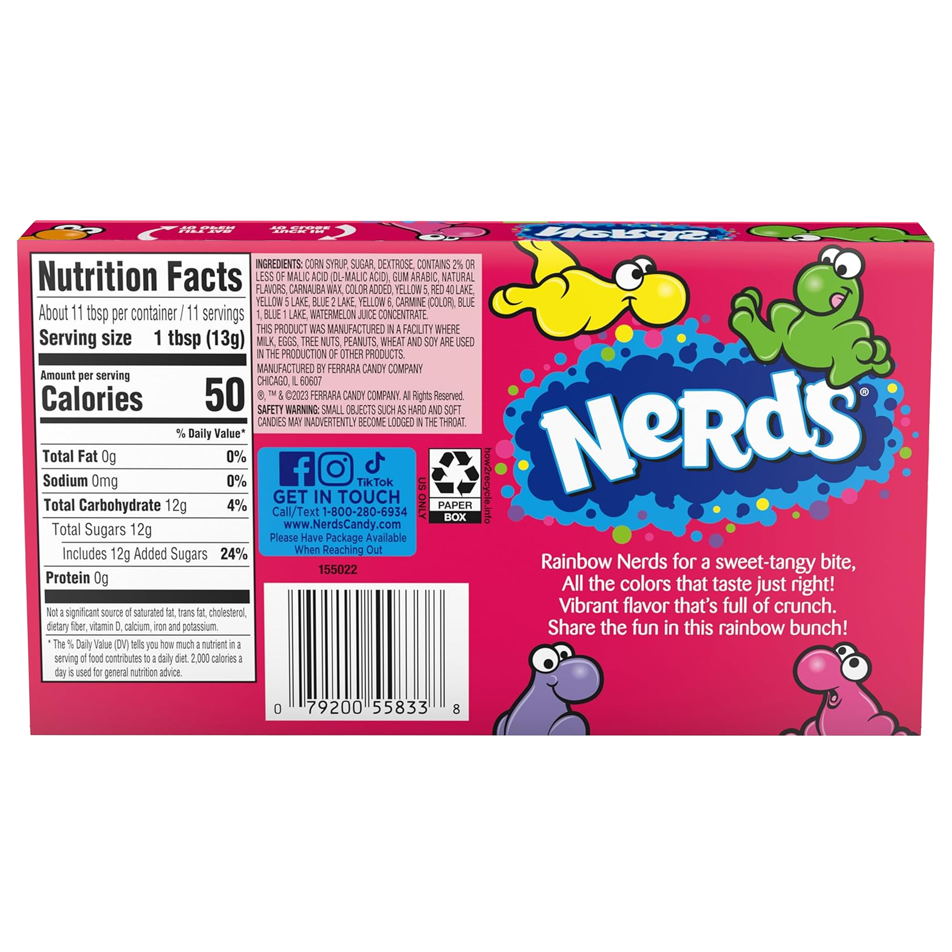 Nerds Rainbow Candy Video Box 5 Oz