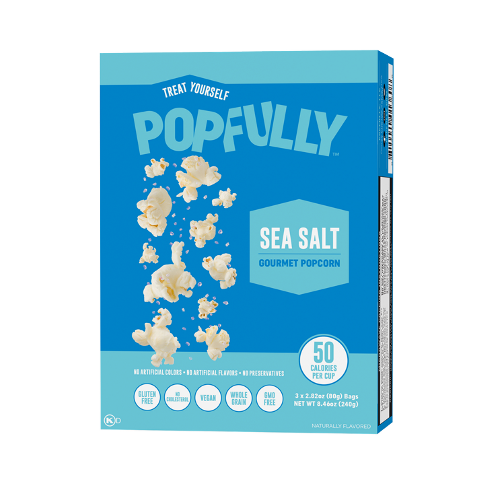 Popfully Gourmet Popcorn Sea Salt 8.46 oz - Box