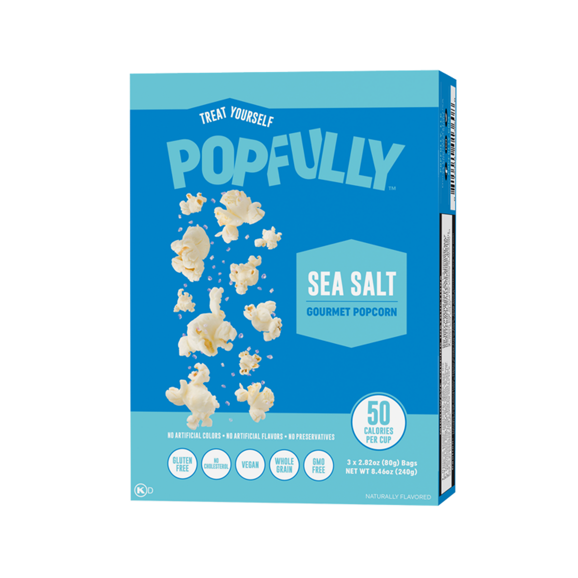 Popfully Gourmet Popcorn Sea Salt 8.46 oz - Box