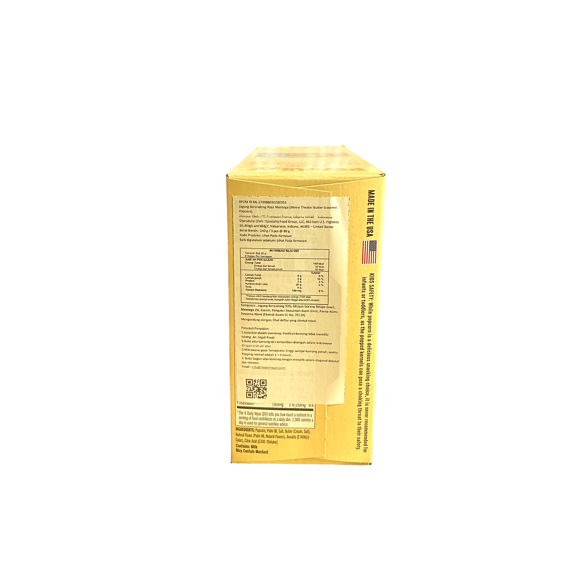 Popfully Gourmet Popcorn Movie Theather Butter 8.46 oz - box